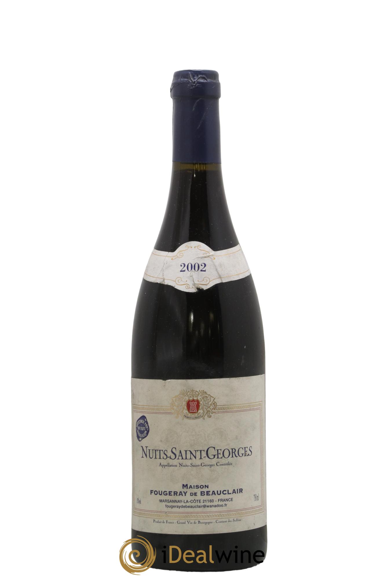 Nuits-Saint-Georges Fougeray de Beauclair 2002 - Lot de 1 bouteille - 0