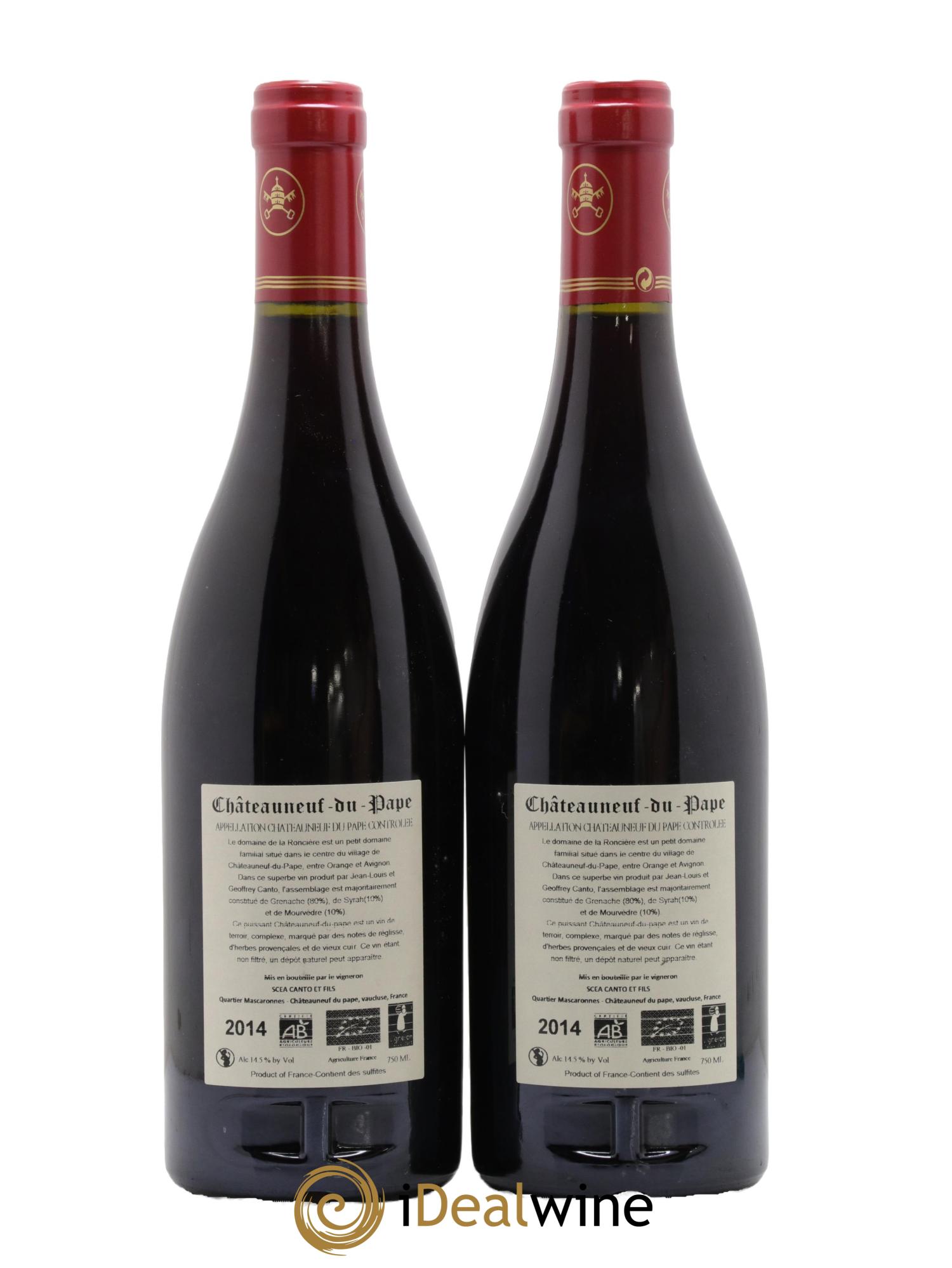 Châteauneuf-du-Pape Château de la Roncière 2014 - Posten von 2 Flaschen - 1