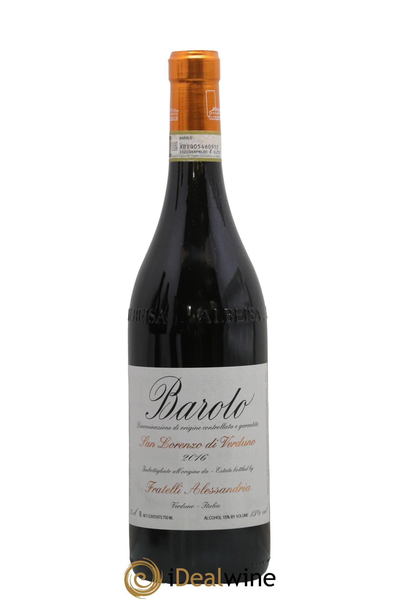 Barolo DOCG San Lorenzo Di Verduno Fratelli Alessandria 2016 - Posten von 1 Flasche - 0