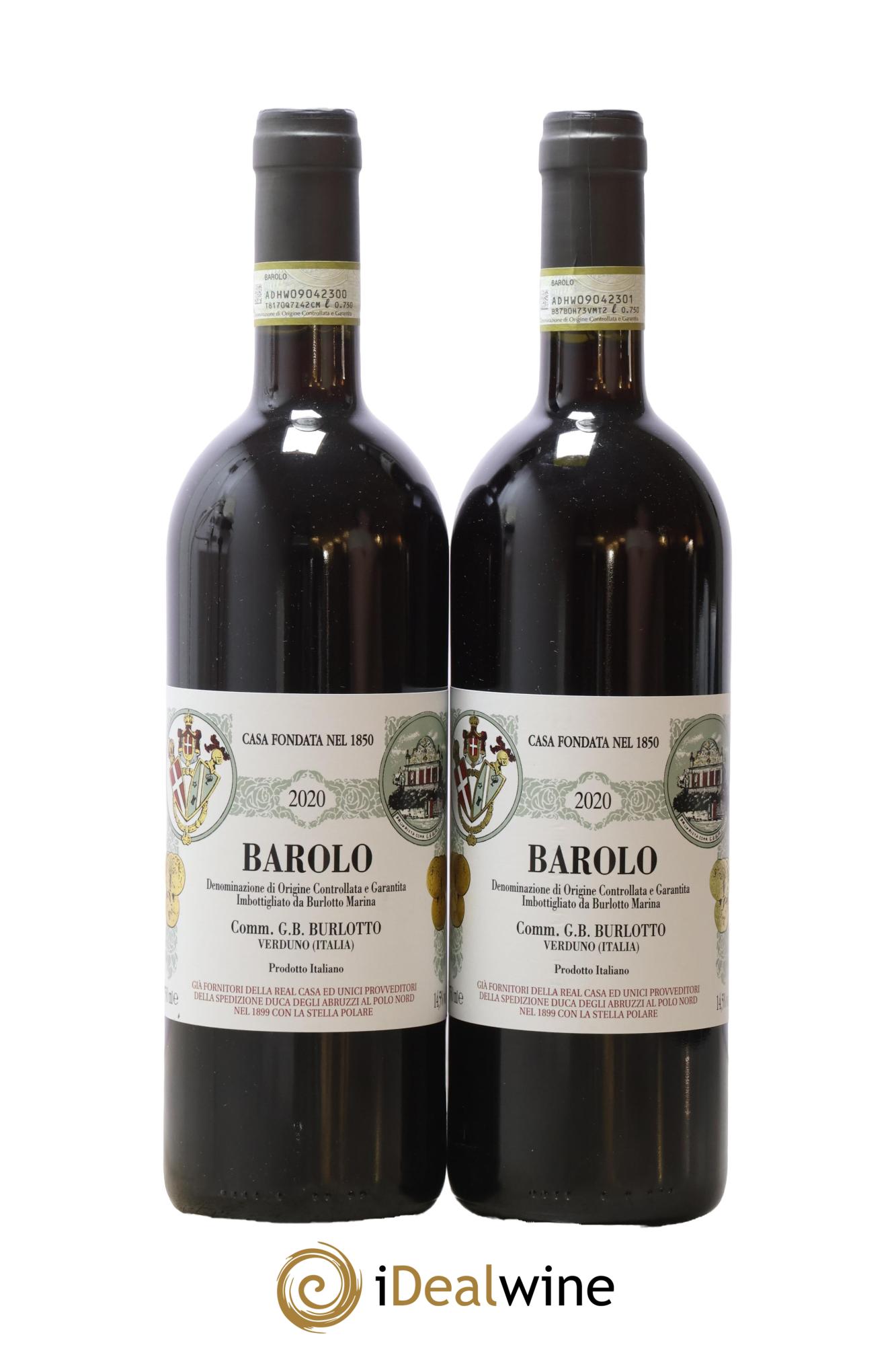 Barolo DOCG Comm. Giovan Battista Burlotto 2020 - Lot of 2 bottles - 0