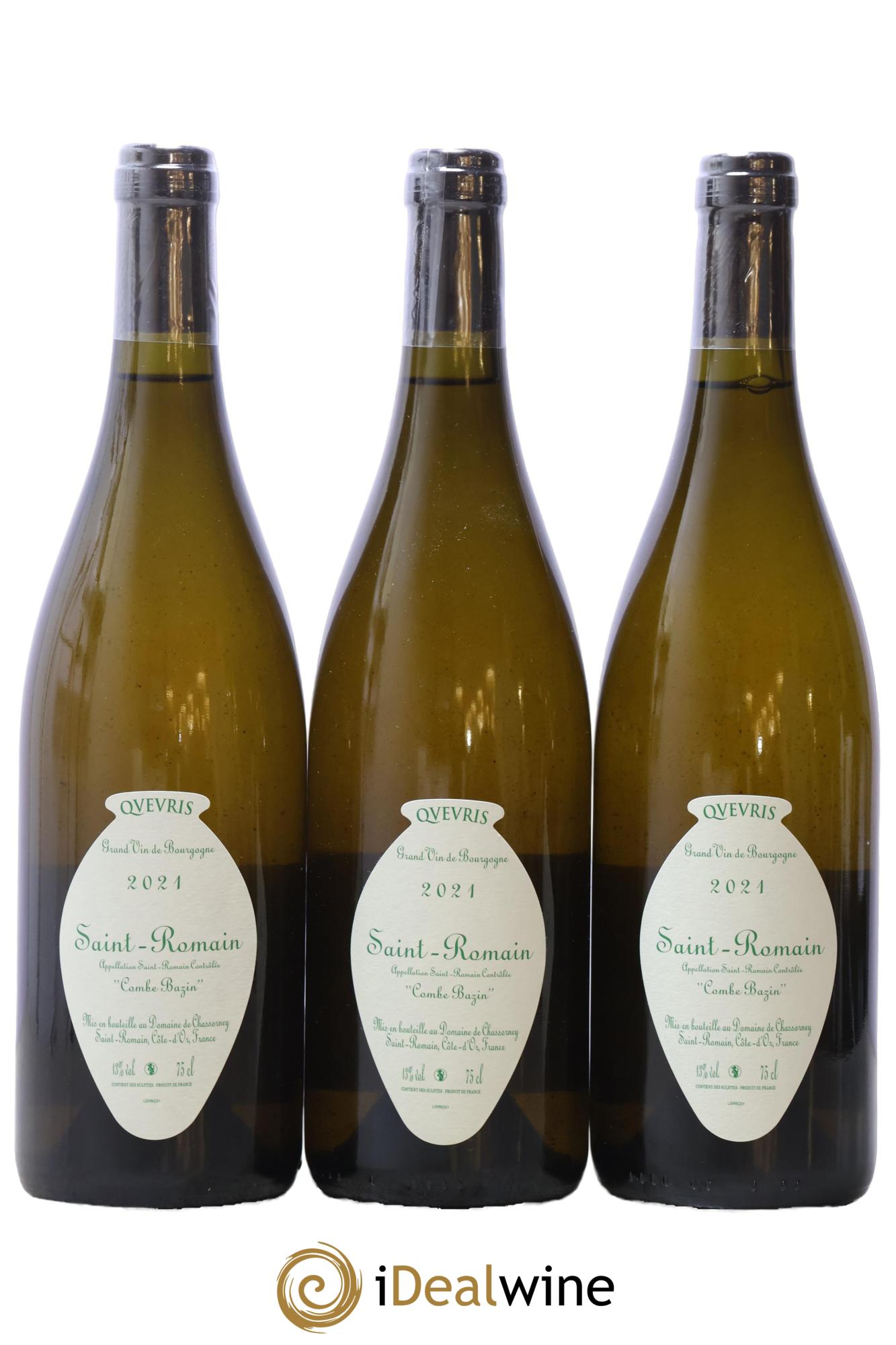 Saint-Romain Combe Bazin Qvevris Domaine de Chassorney - Frédéric Cossard 2021 - Lot de 3 bouteilles - 1