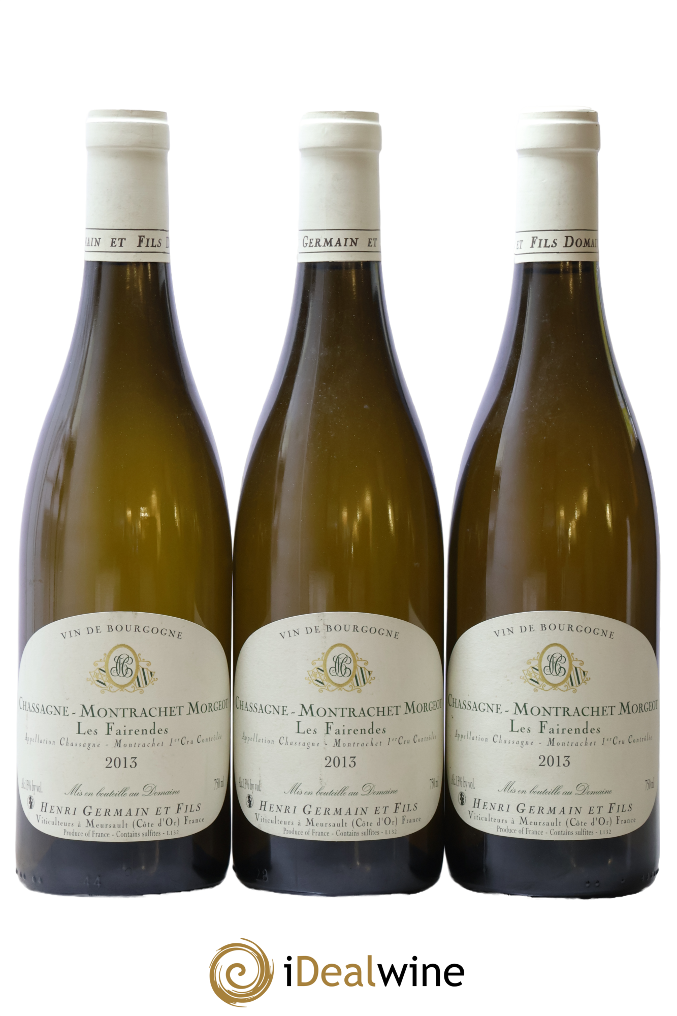 Chassagne-Montrachet 1er Cru Morgeot Les Fairendes Henri Germain 2013 - Lot de 3 bouteilles - 0