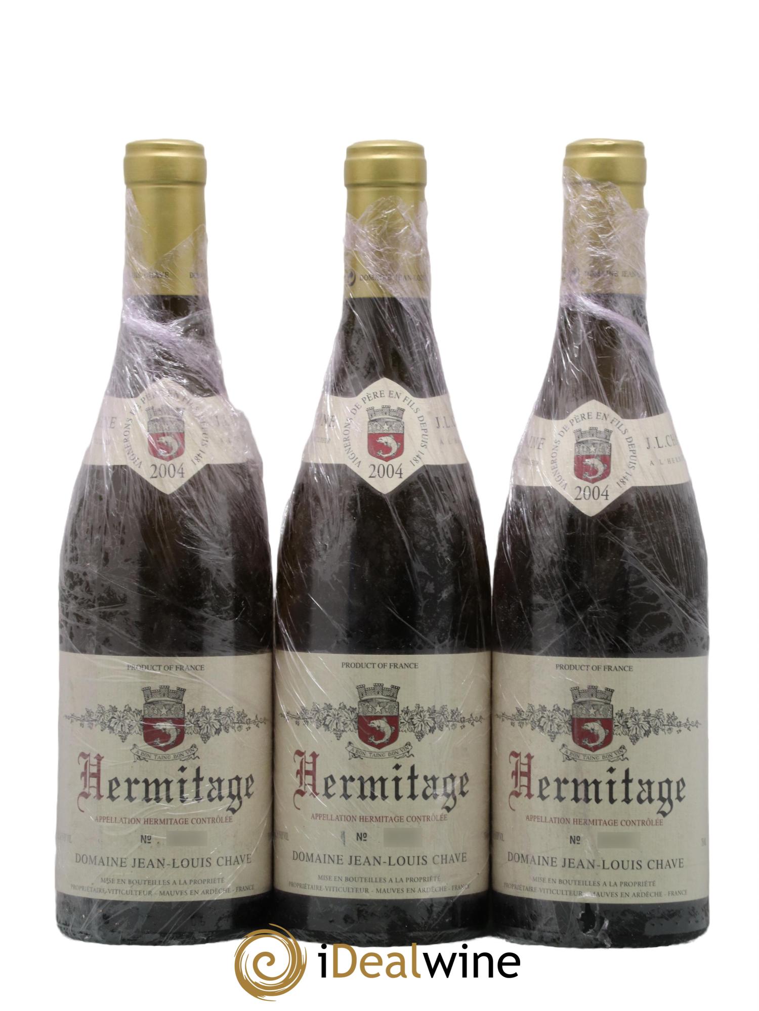 Hermitage Jean-Louis Chave 2004 - Lot de 3 bouteilles - 0