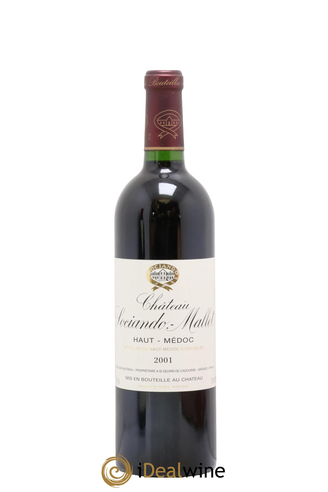 Château Sociando Mallet 2001 - Lotto di 1 bottiglia - 0