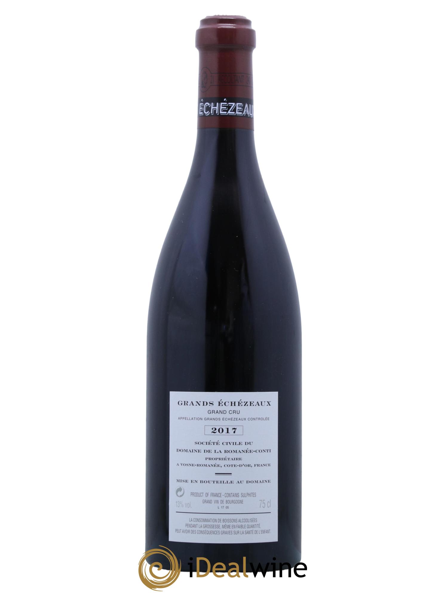 Grands-Echezeaux Grand Cru Domaine de la Romanée-Conti 2017 - Lot de 1 bouteille - 1