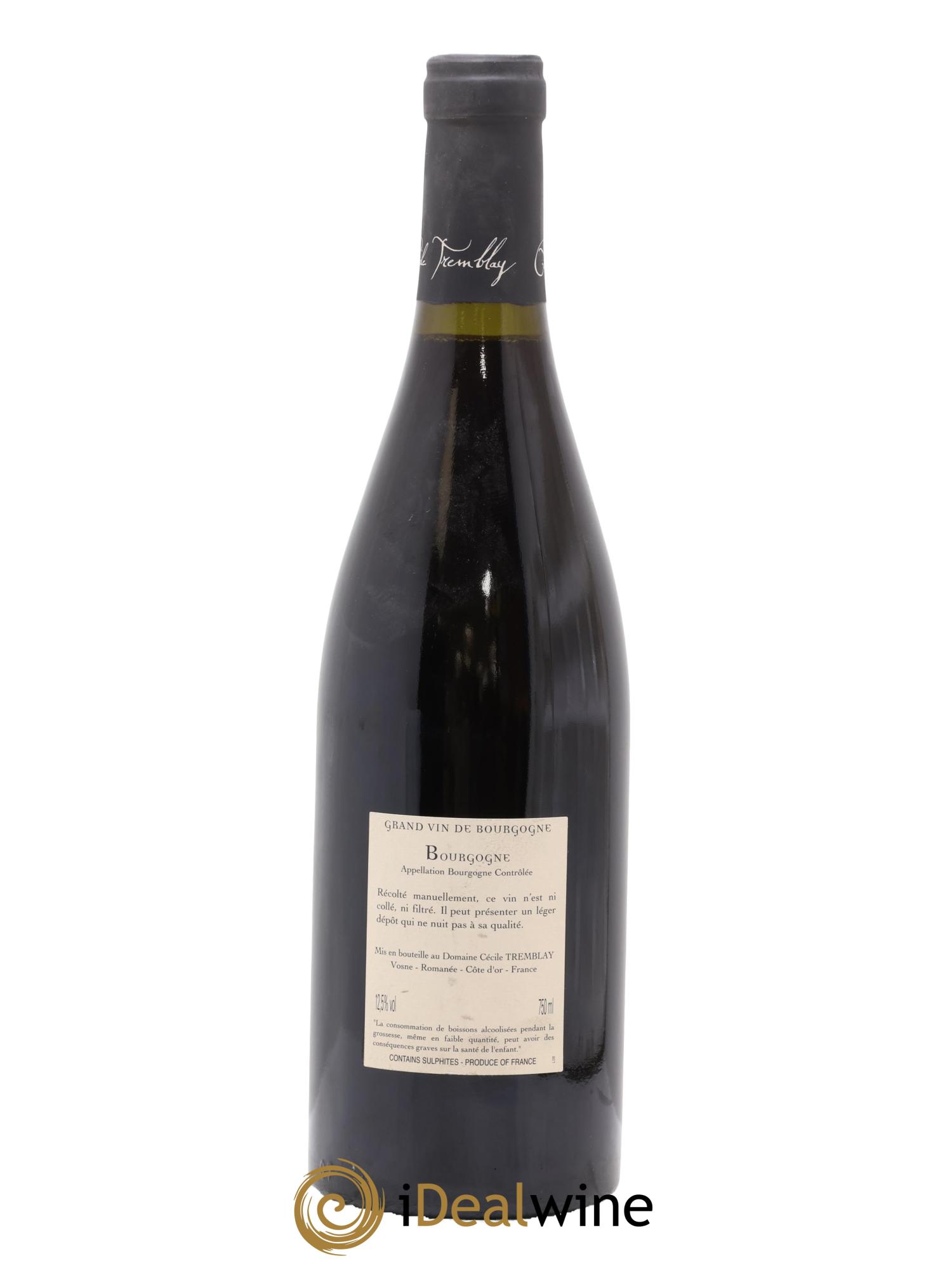 Bourgogne Cécile Tremblay 2012 - Lot de 1 bouteille - 1