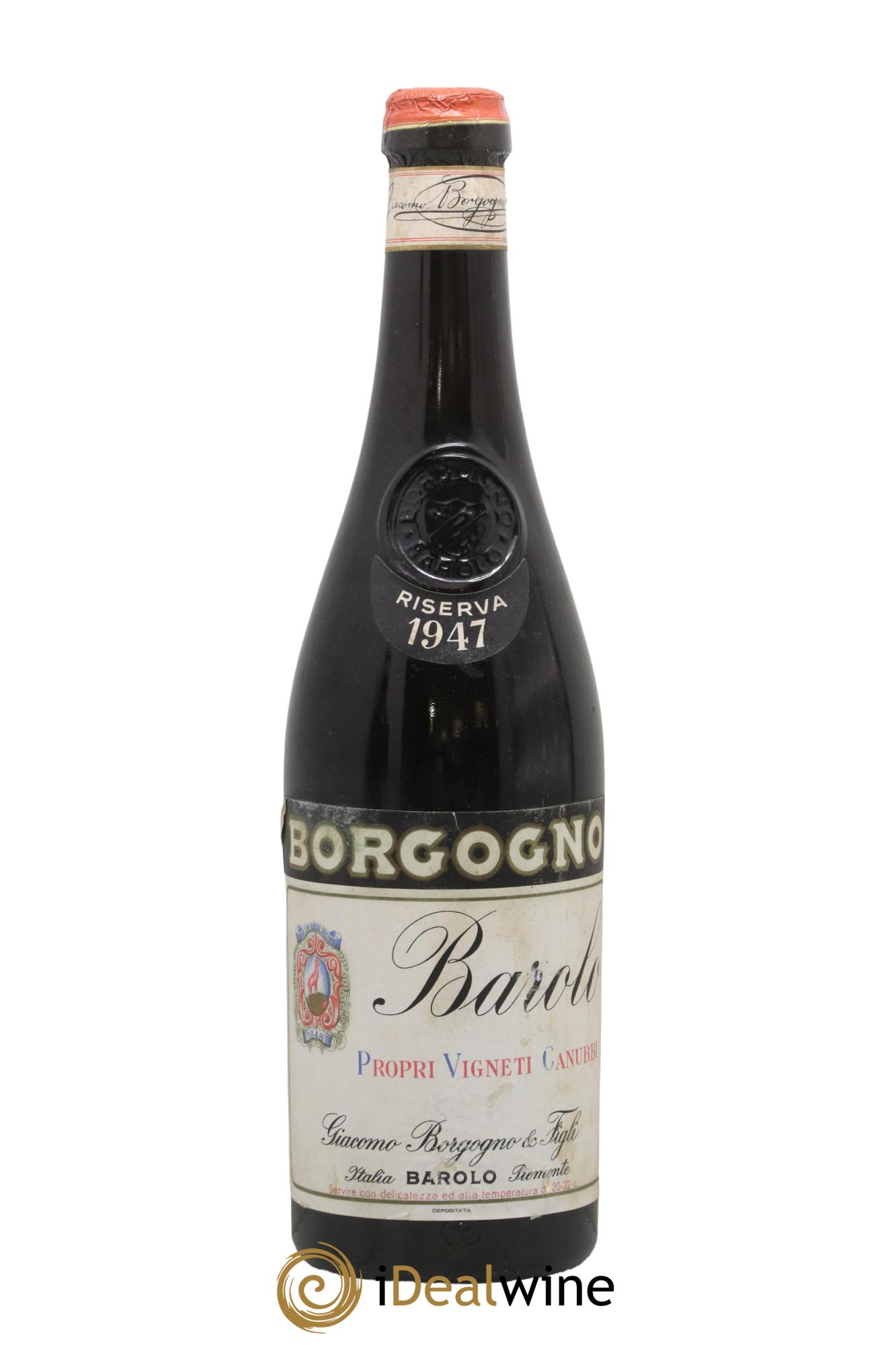 Barolo Riserva Borgogno Giacomo 1947 - Posten von 1 Flasche - 0