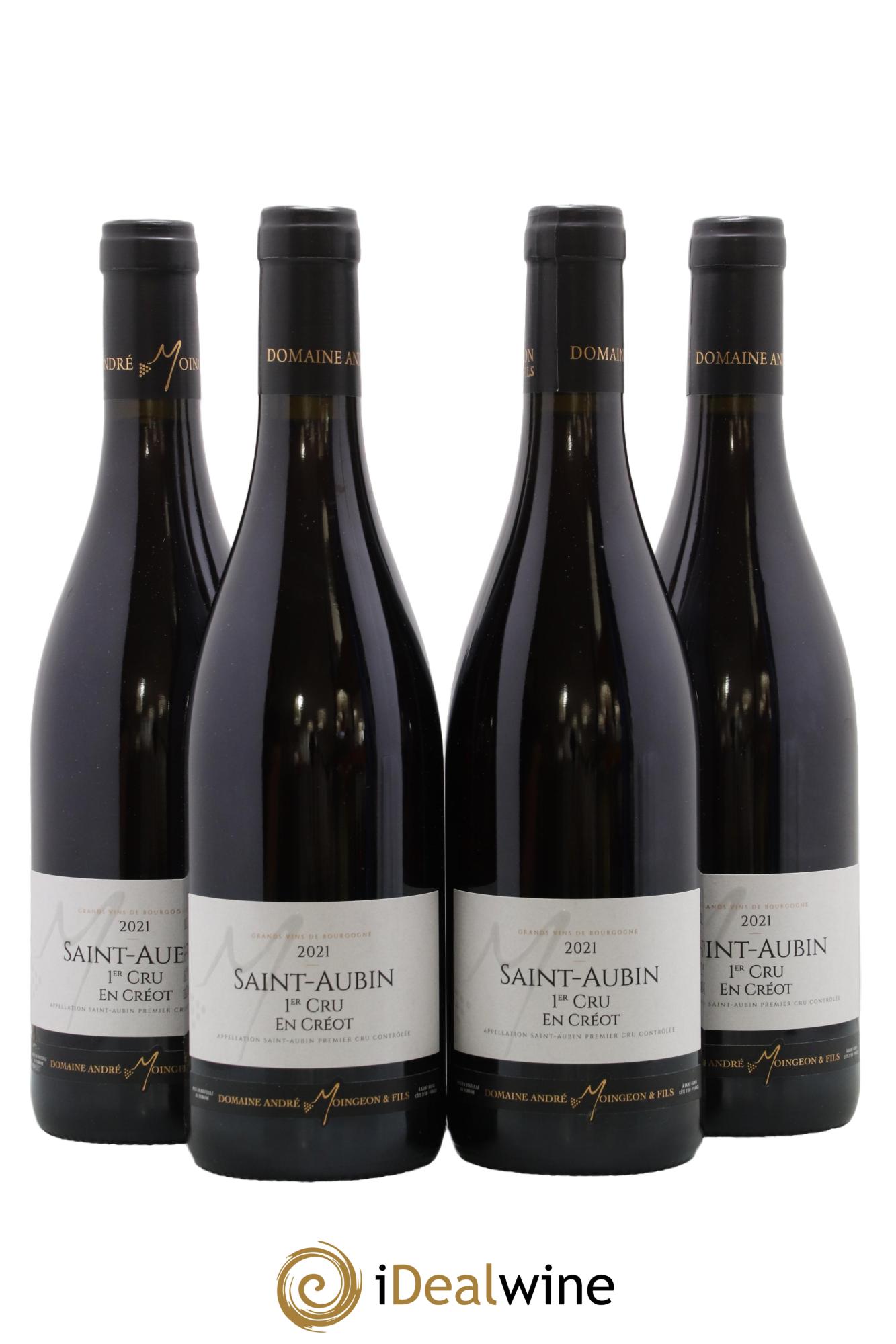 Saint-Aubin 1er Cru En Creot Domaine Moingeon 2021 - Lot de 4 bouteilles - 0