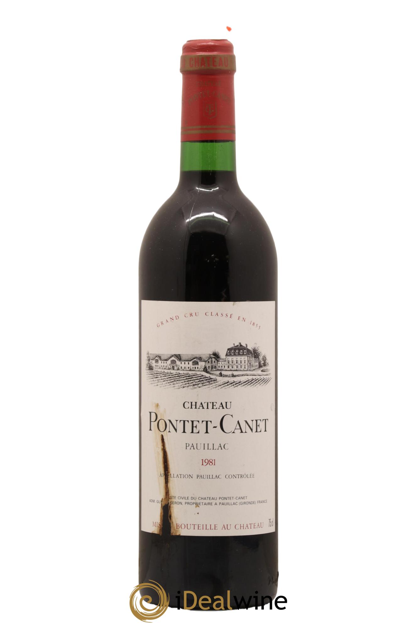 Château Pontet Canet 5ème Grand Cru Classé 1981 - Lot de 1 bouteille - 0