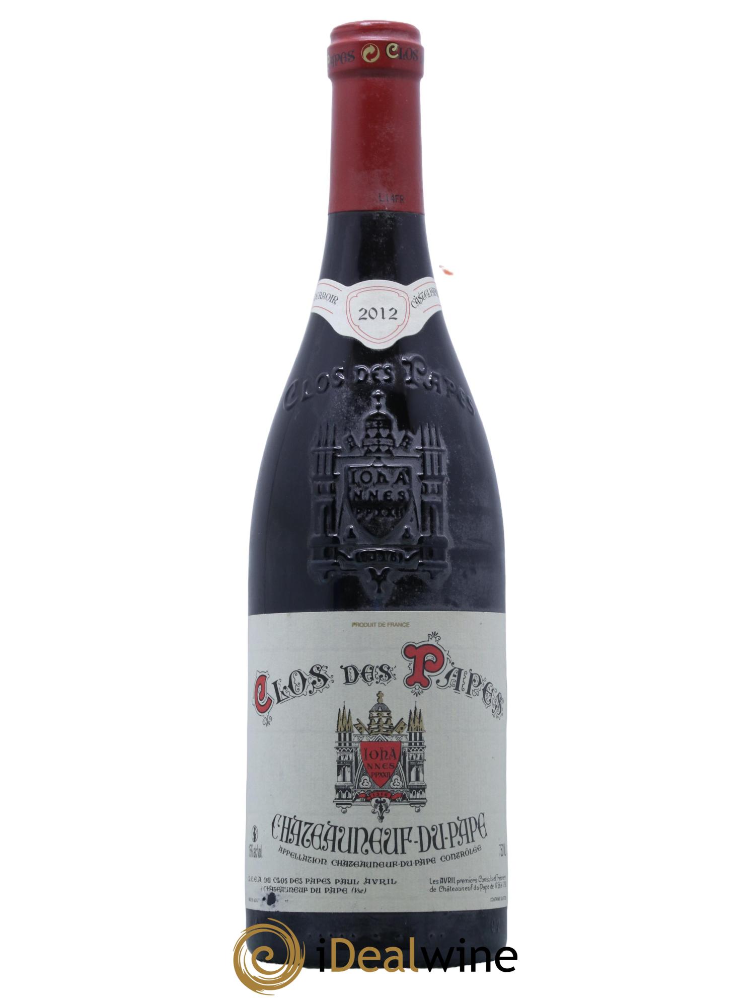 Châteauneuf-du-Pape Clos des Papes - Paul Avril 2012 - Lot de 1 bouteille - 0