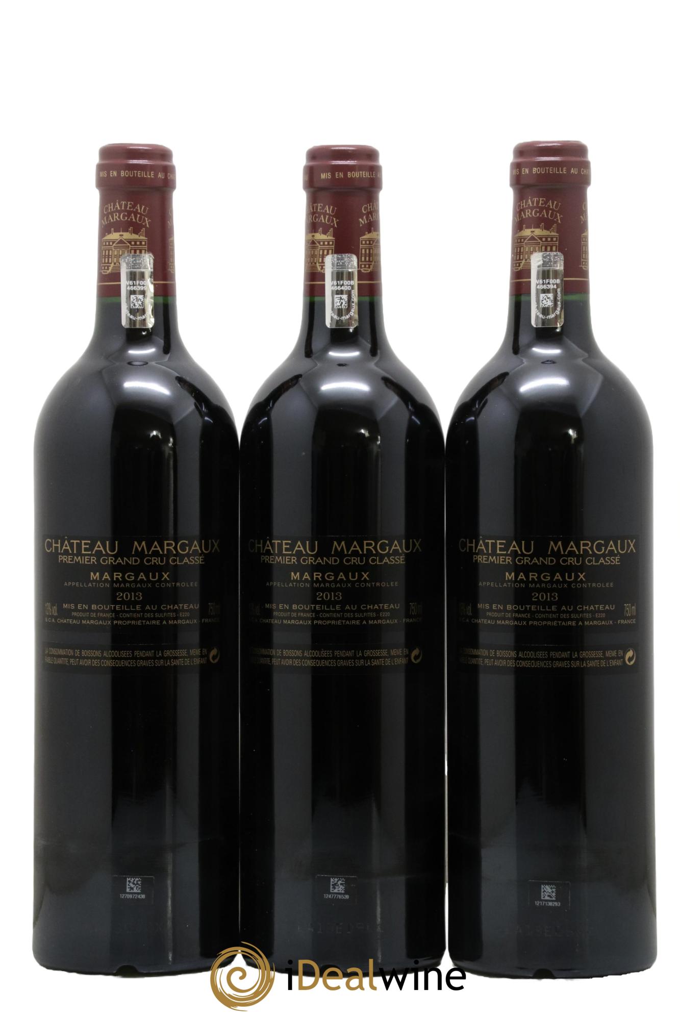 Château Margaux 1er Grand Cru Classé  2013 - Lotto di 3 bottiglie - 1