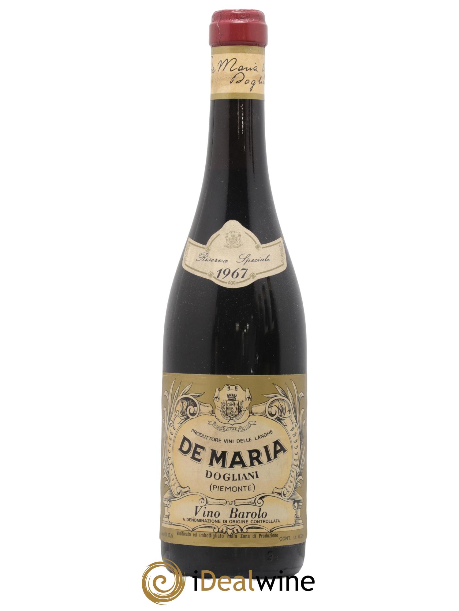 Barolo Riserva speciale de Maria 1967 - Posten von 1 Flasche - 0