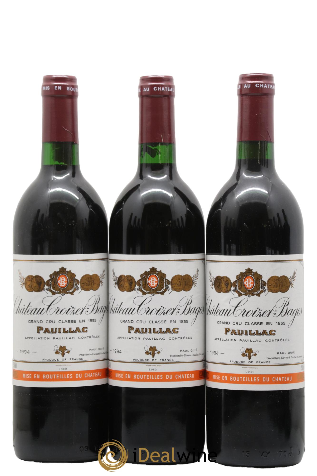 Château Croizet Bages 5ème Grand Cru Classé  1994 - Lot of 12 bottles - 1