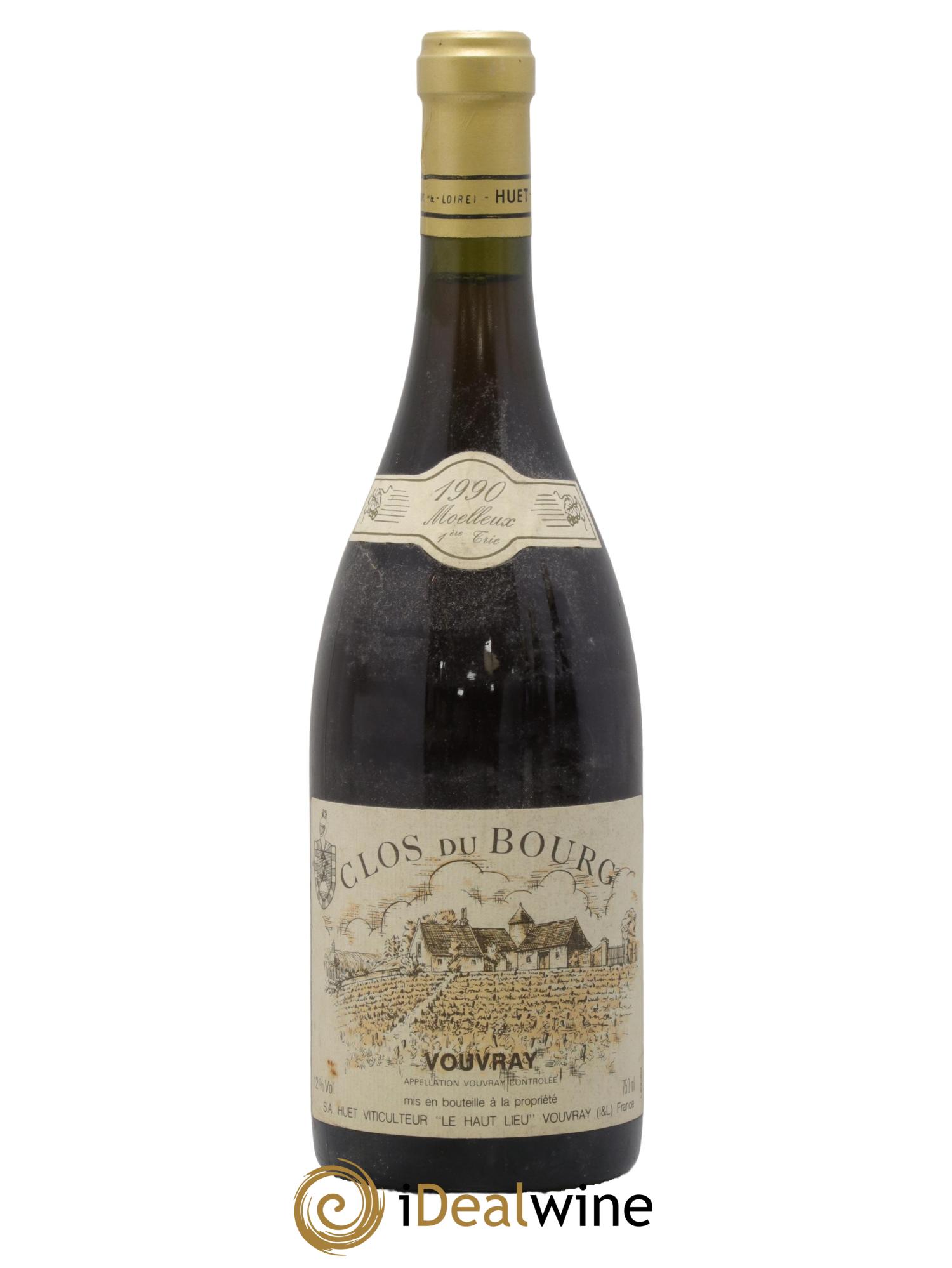 Vouvray Clos du Bourg Moelleux 1ère trie Domaine Huet 1990 - Lotto di 1 bottiglia - 0