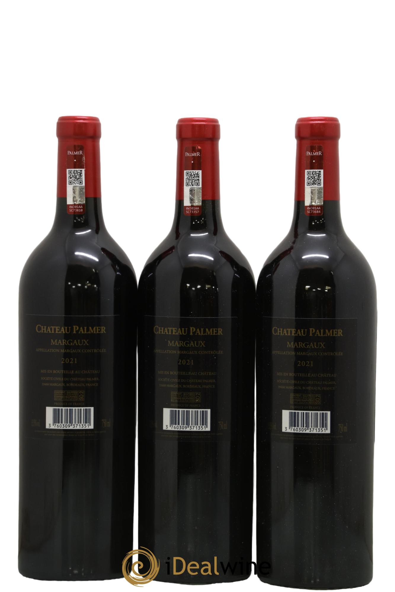 Château Palmer 3ème Grand Cru Classé 2021 - Lot of 3 bottles - 1
