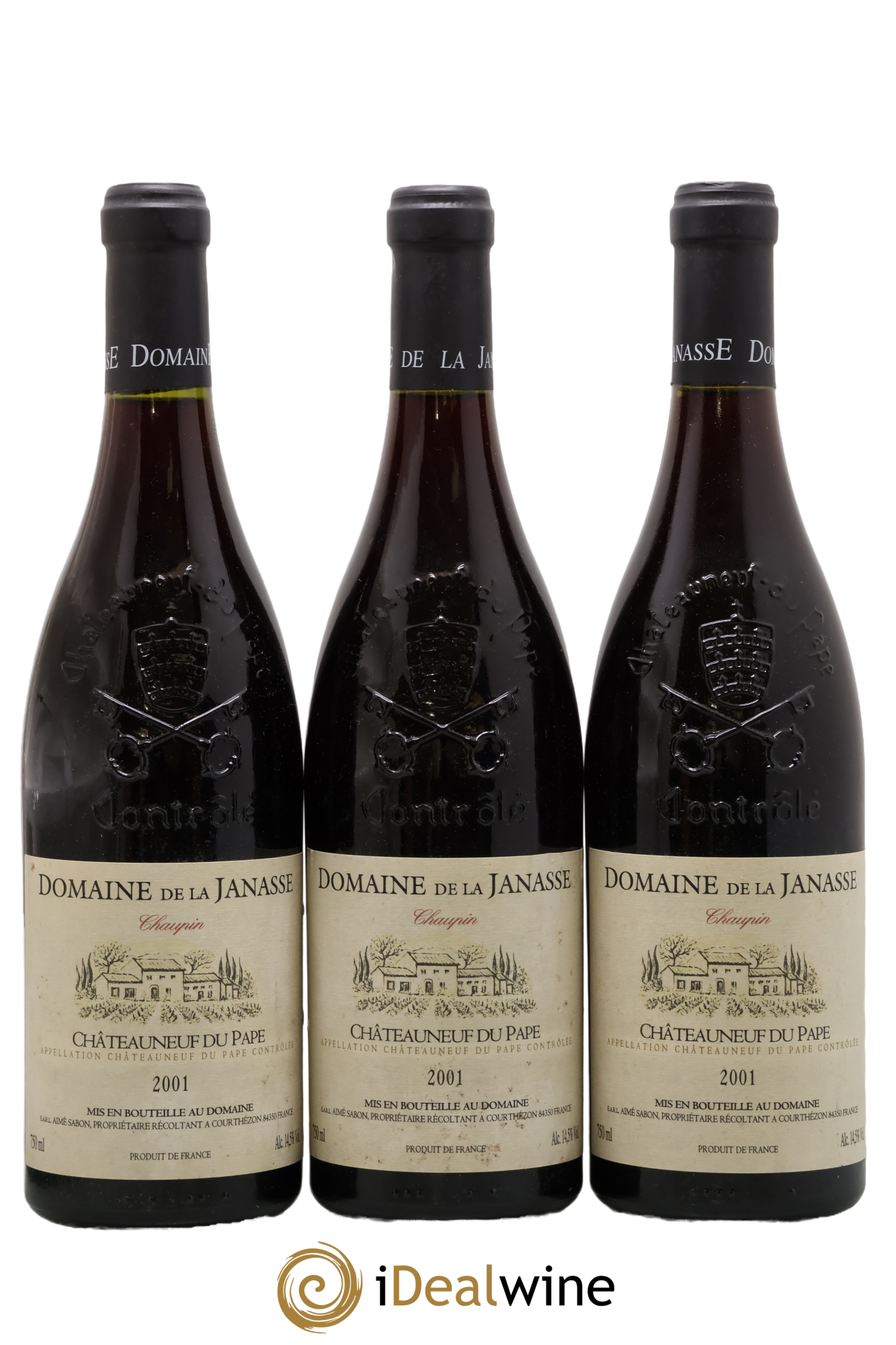 Châteauneuf-du-Pape Cuvée Chaupin La Janasse (Domaine de) 2001 - Lot de 3 bouteilles - 0