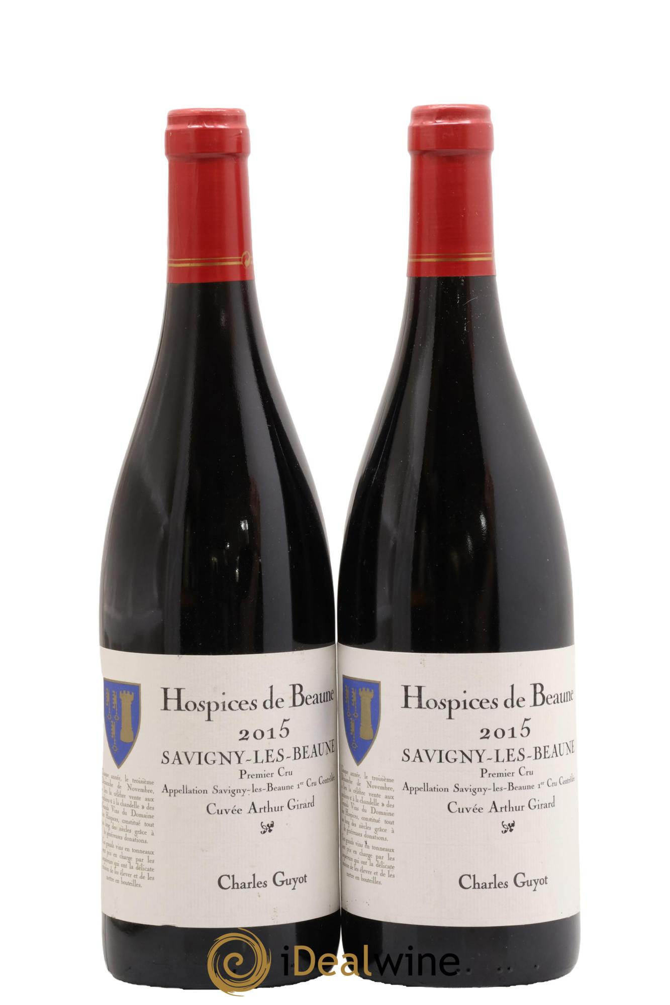 Savigny-lès-Beaune 1er Cru Cuvée Arthur Girard Charles Guyot Hospice de Beaune 2015 - Posten von 2 Flaschen - 0