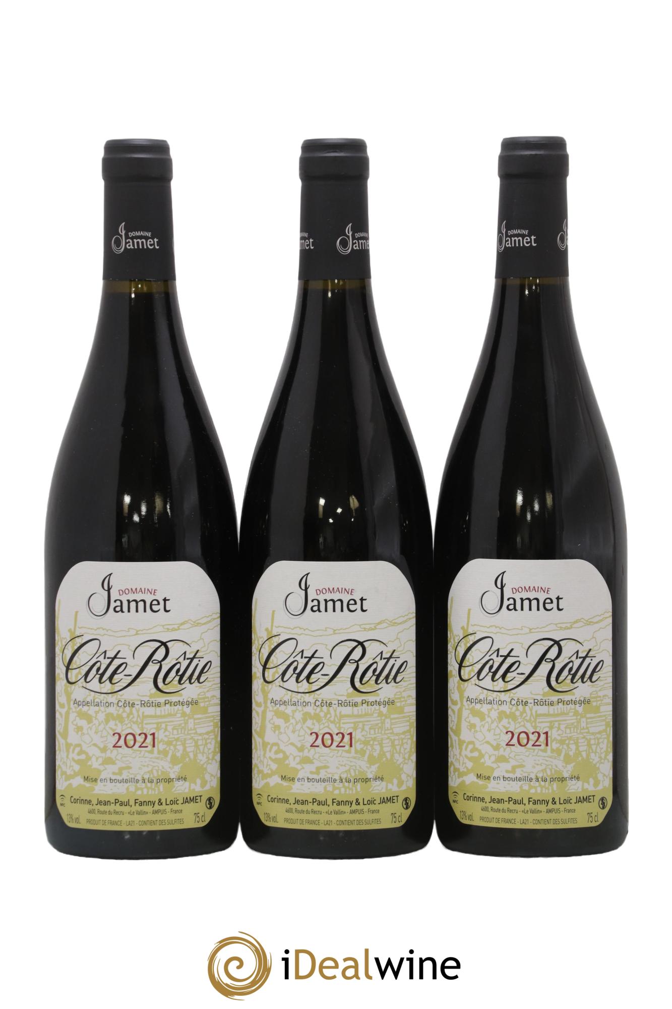 Côte-Rôtie Jamet (Domaine) 2021 - Lot of 3 bottles - 0