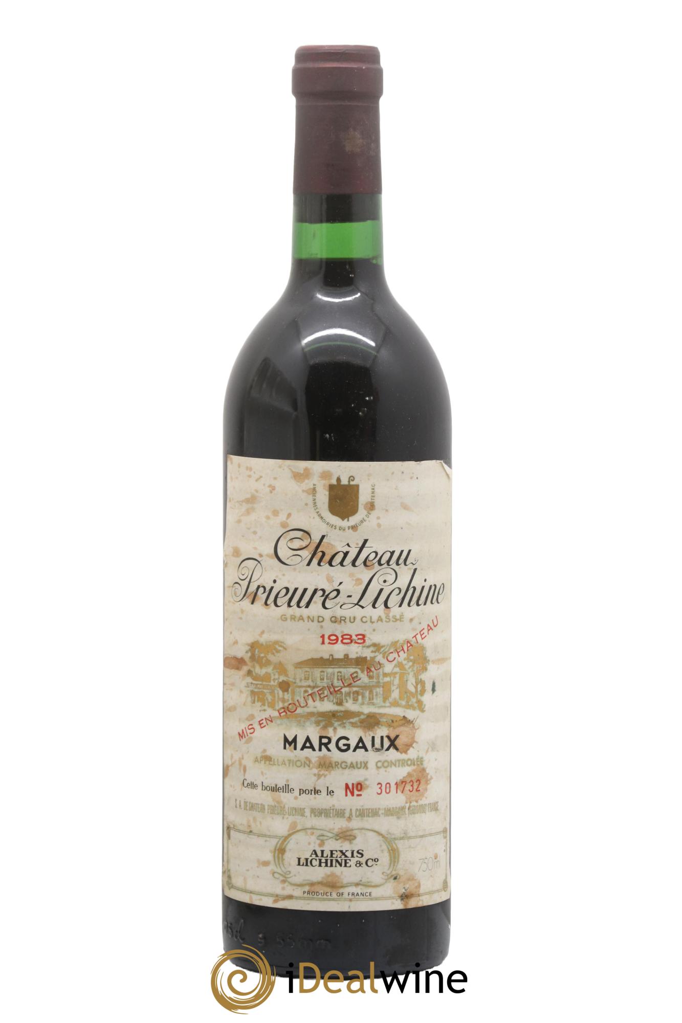 Château Prieuré Lichine 4ème Grand Cru Classé 1983 - Posten von 1 Flasche - 0