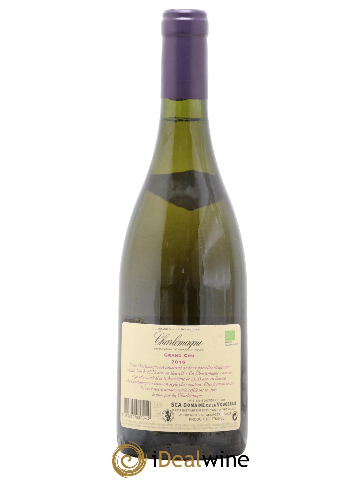 Charlemagne La Vougeraie 2016 - Lot de 1 bouteille - 1