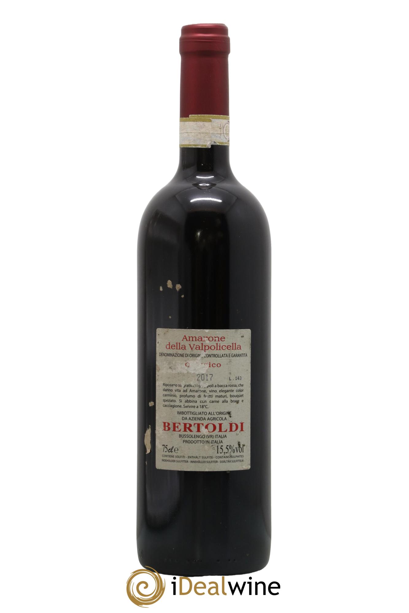 Amarone della Valpolicella Classico DOCG Bertoldi 2017 - Lot of 1 bottle - 1