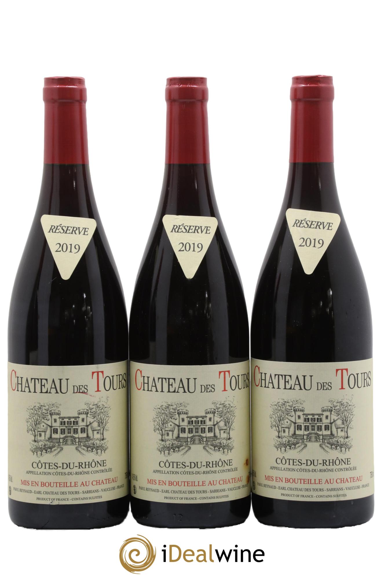 Côtes-du-Rhône Château des Tours Emmanuel Reynaud 2019 - Posten von 3 Flaschen - 0