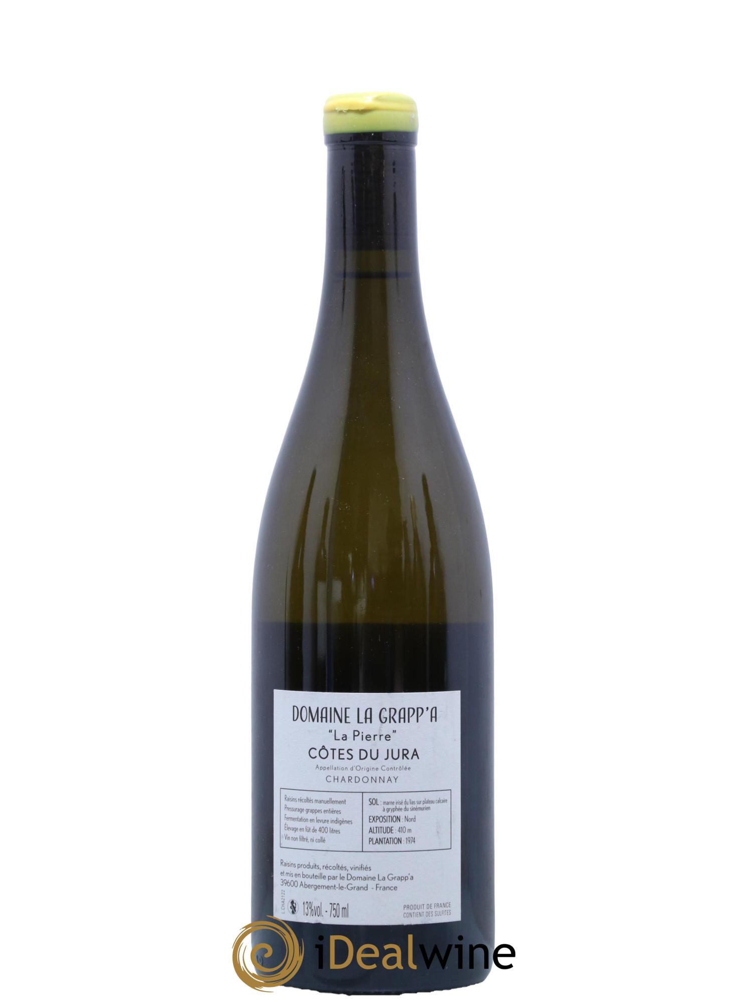 Côtes du Jura Chardonnay La Pierre Domaine de la Grapp'A 2021 - Lot de 1 bouteille - 1