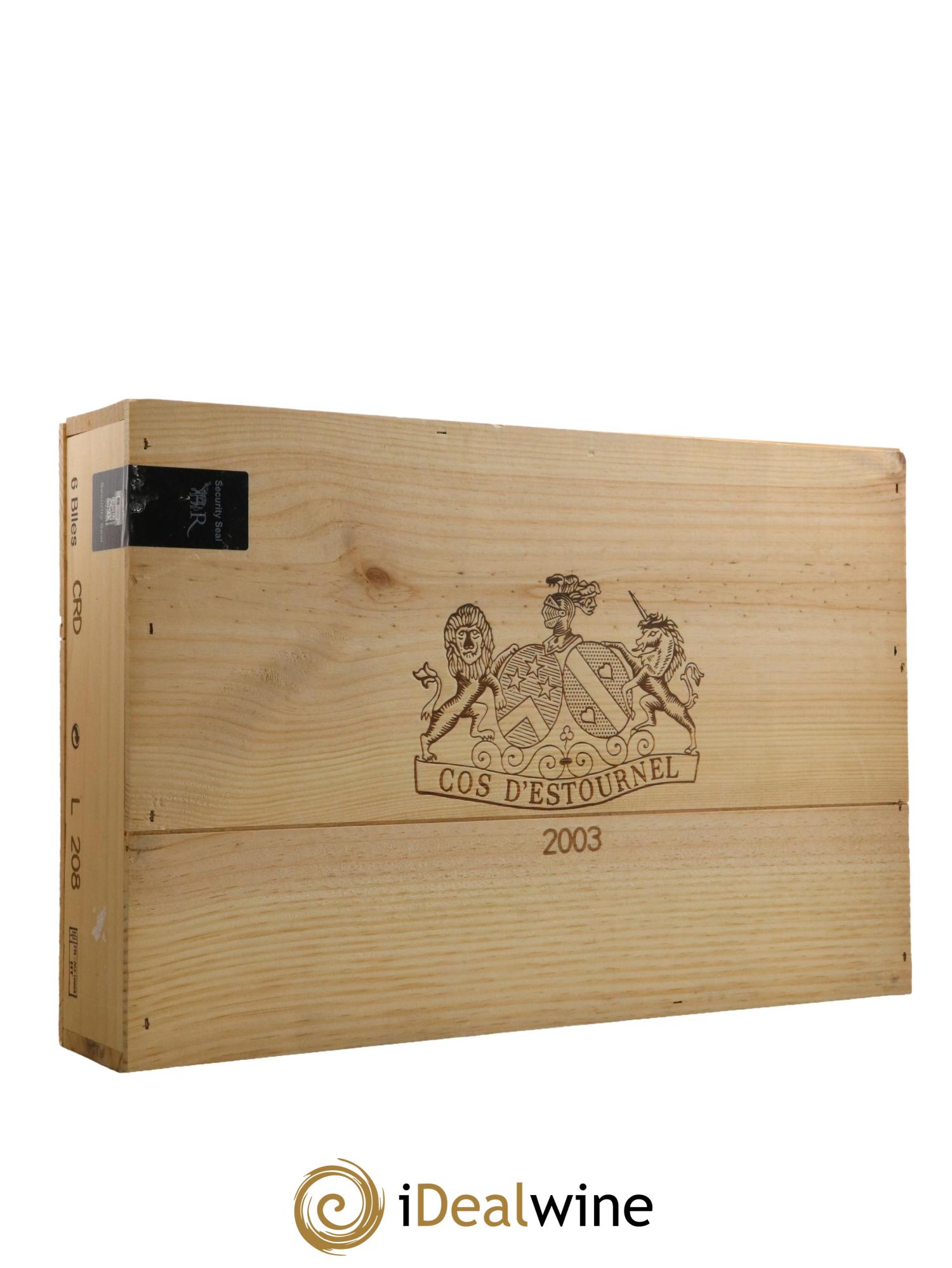 Cos d'Estournel 2ème Grand Cru Classé 2003 - Lot de 6 bouteilles - 5