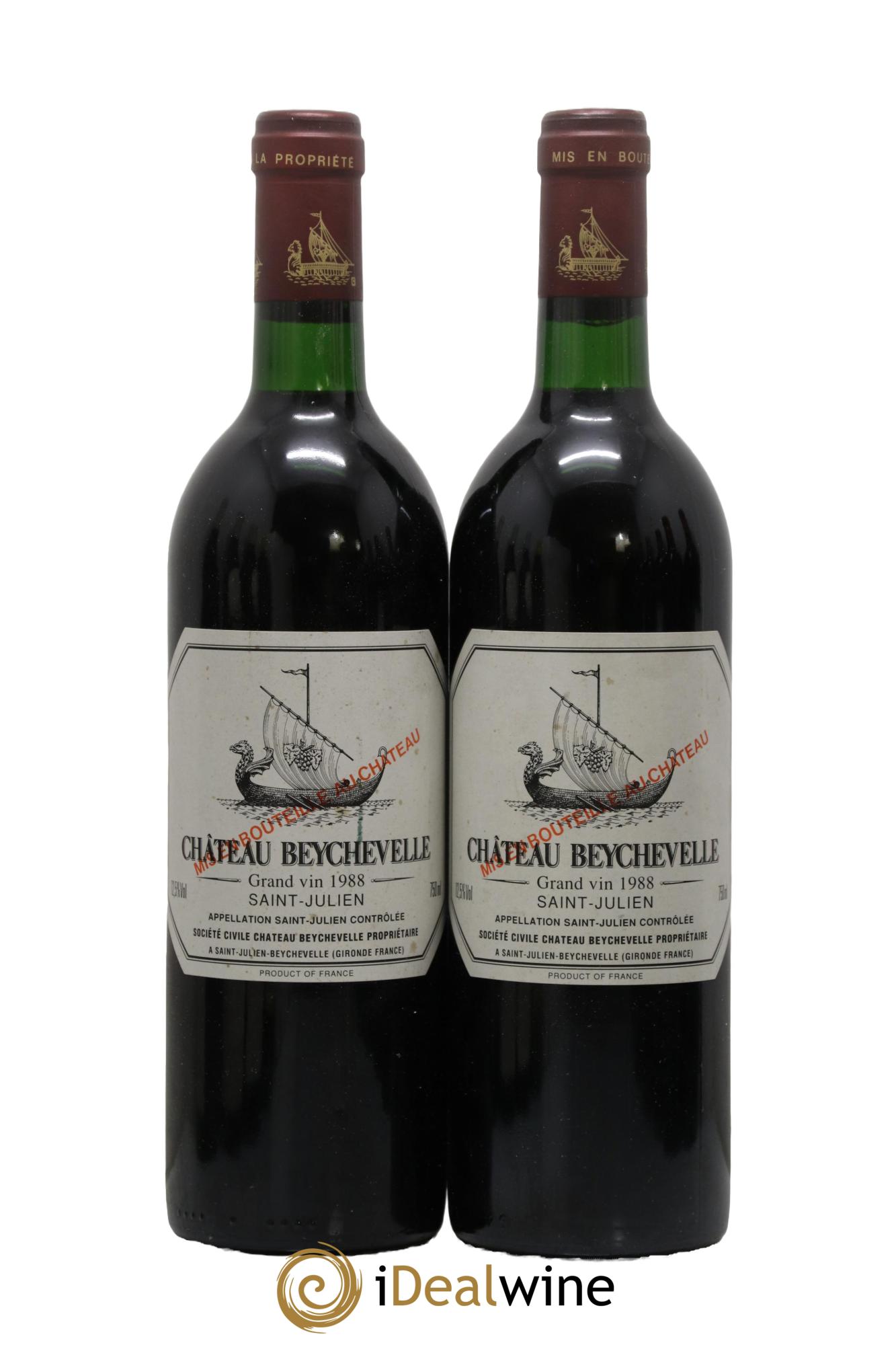 Château Beychevelle 4ème Grand Cru Classé 1988 - Lot of 2 bottles - 0