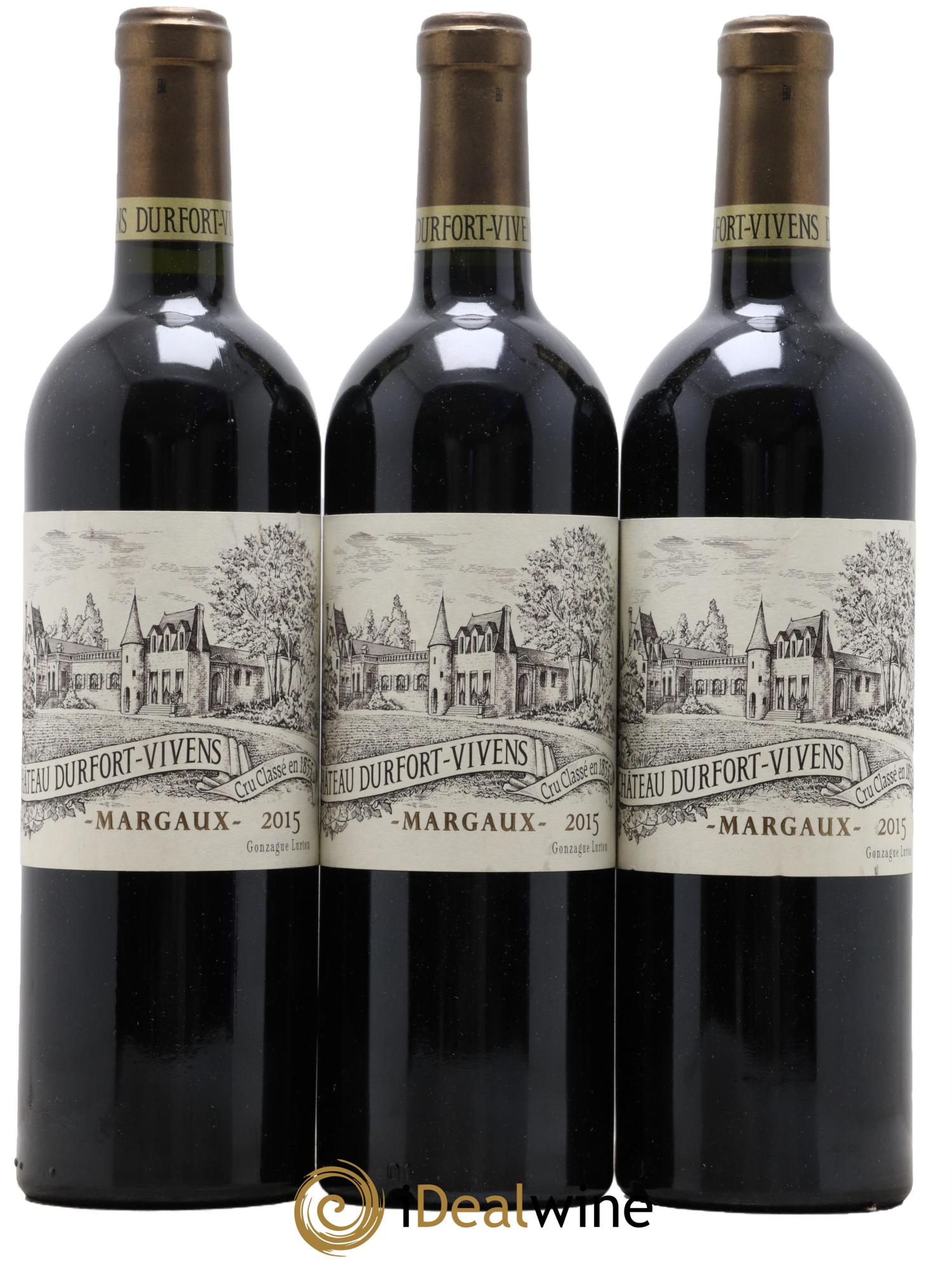 Château Durfort Vivens 2ème Grand Cru Classé 2015 - Lot de 3 bouteilles - 0