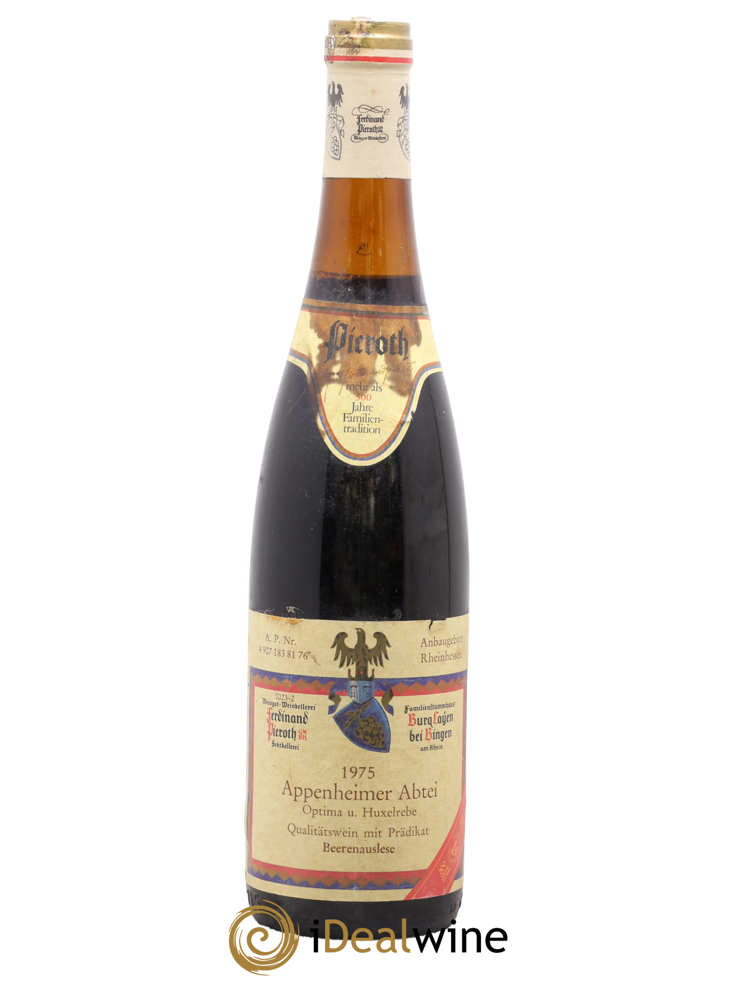 Allemagne Rheinhessen Beerenauslese Appenheimer abtei ferdinand Pieroth 1975 - Lotto di 1 bottiglia - 0