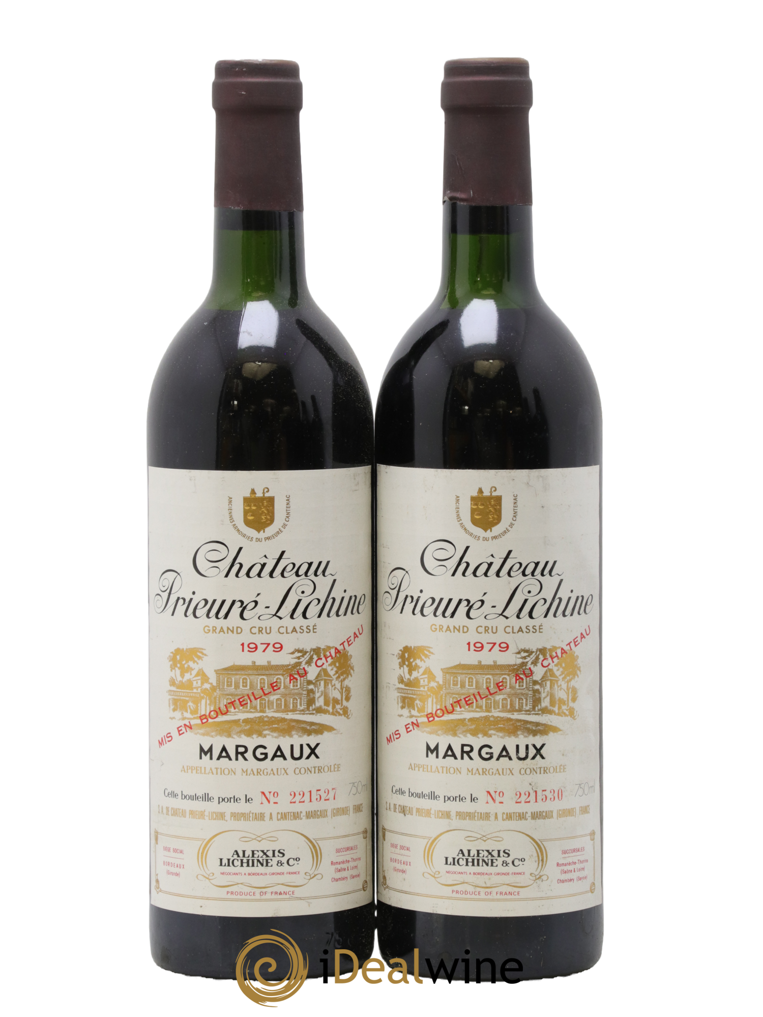 Château Prieuré Lichine 4ème Grand Cru Classé 1979 - Lot de 2 bouteilles - 0