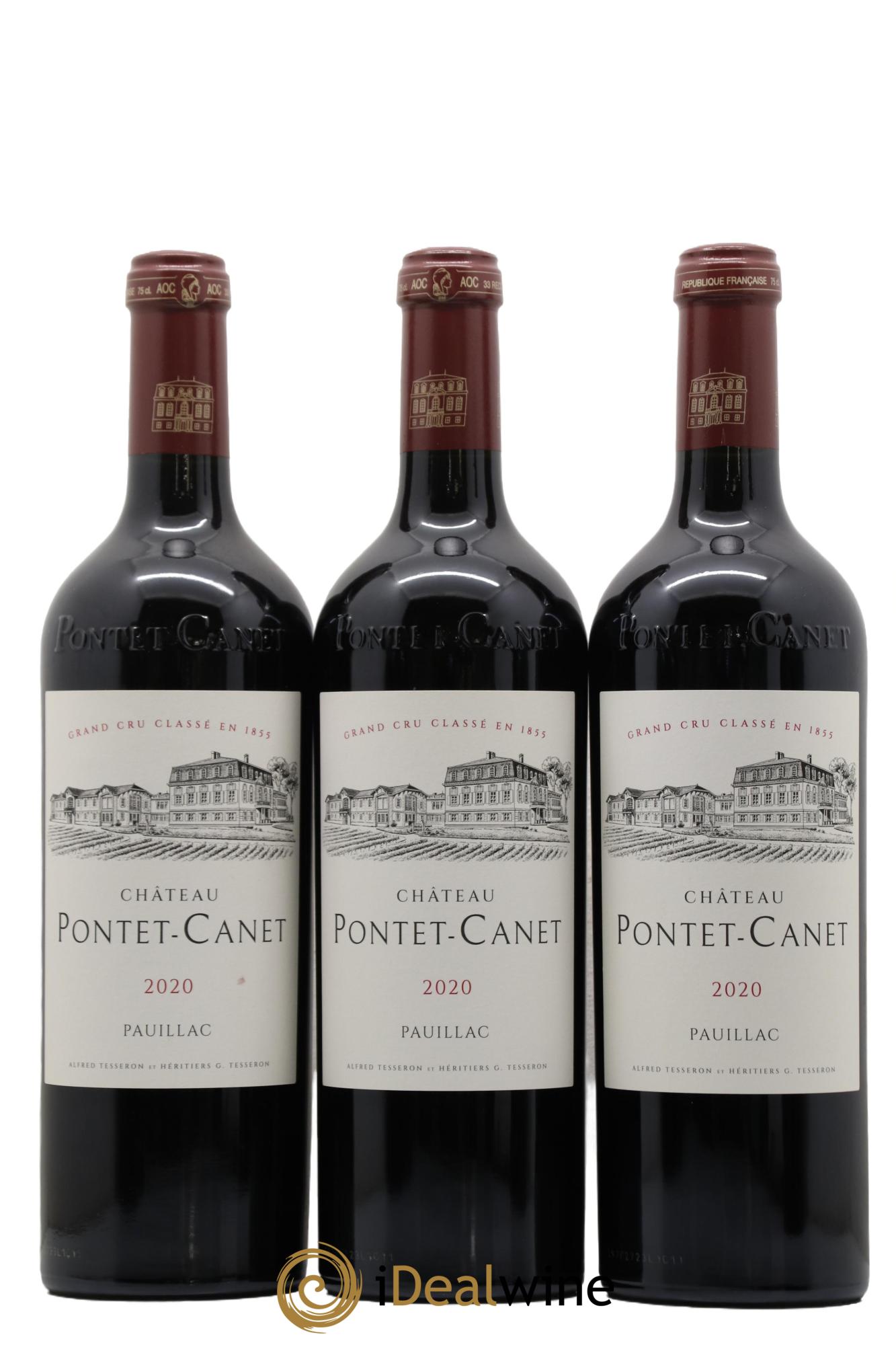Château Pontet Canet 5ème Grand Cru Classé 2020 - Lot de 6 bouteilles - 1