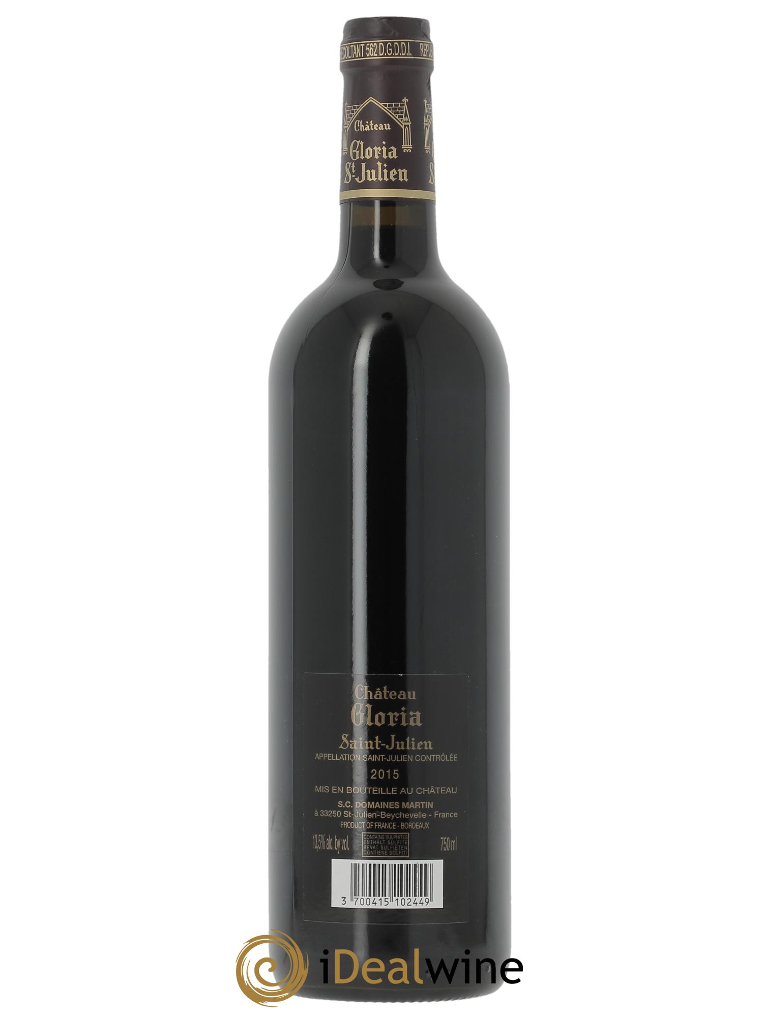Château Gloria (CBO a partir de 6 bts) 2015 - Lot de 1 bouteille - 1