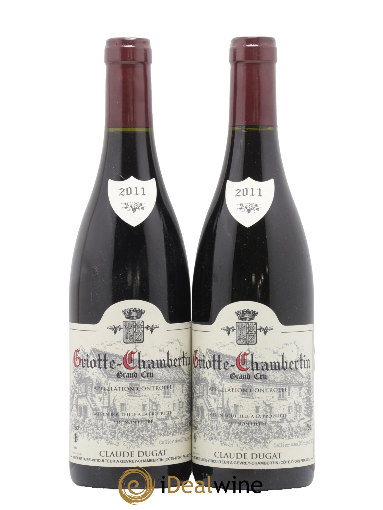 Griotte-Chambertin Grand Cru Claude Dugat 2011 - Lot of 2 bottles - 0