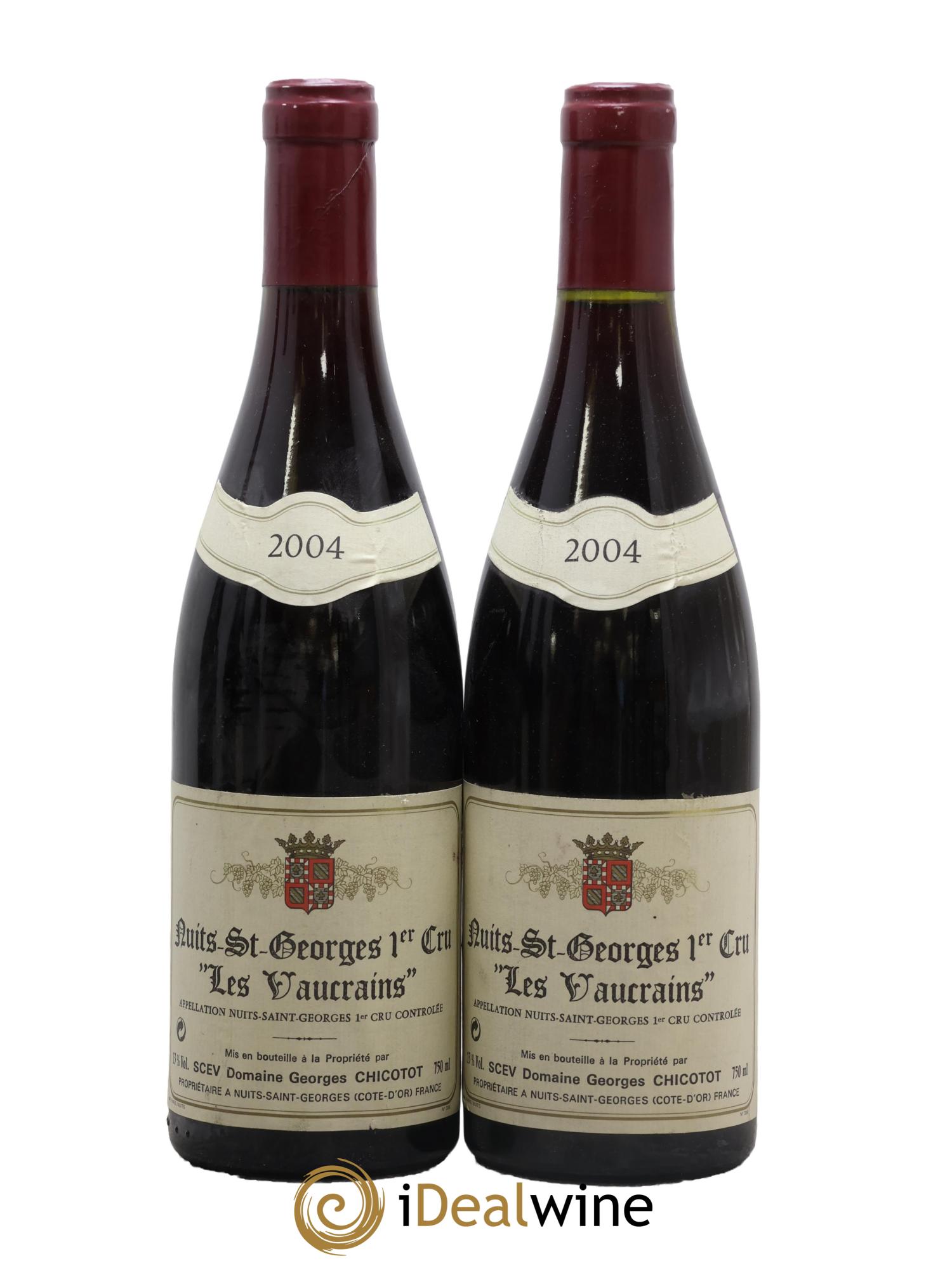 Nuits-Saint-Georges 1er Cru Les Vaucrains Chicotot 2004 - Lot de 2 bouteilles - 0