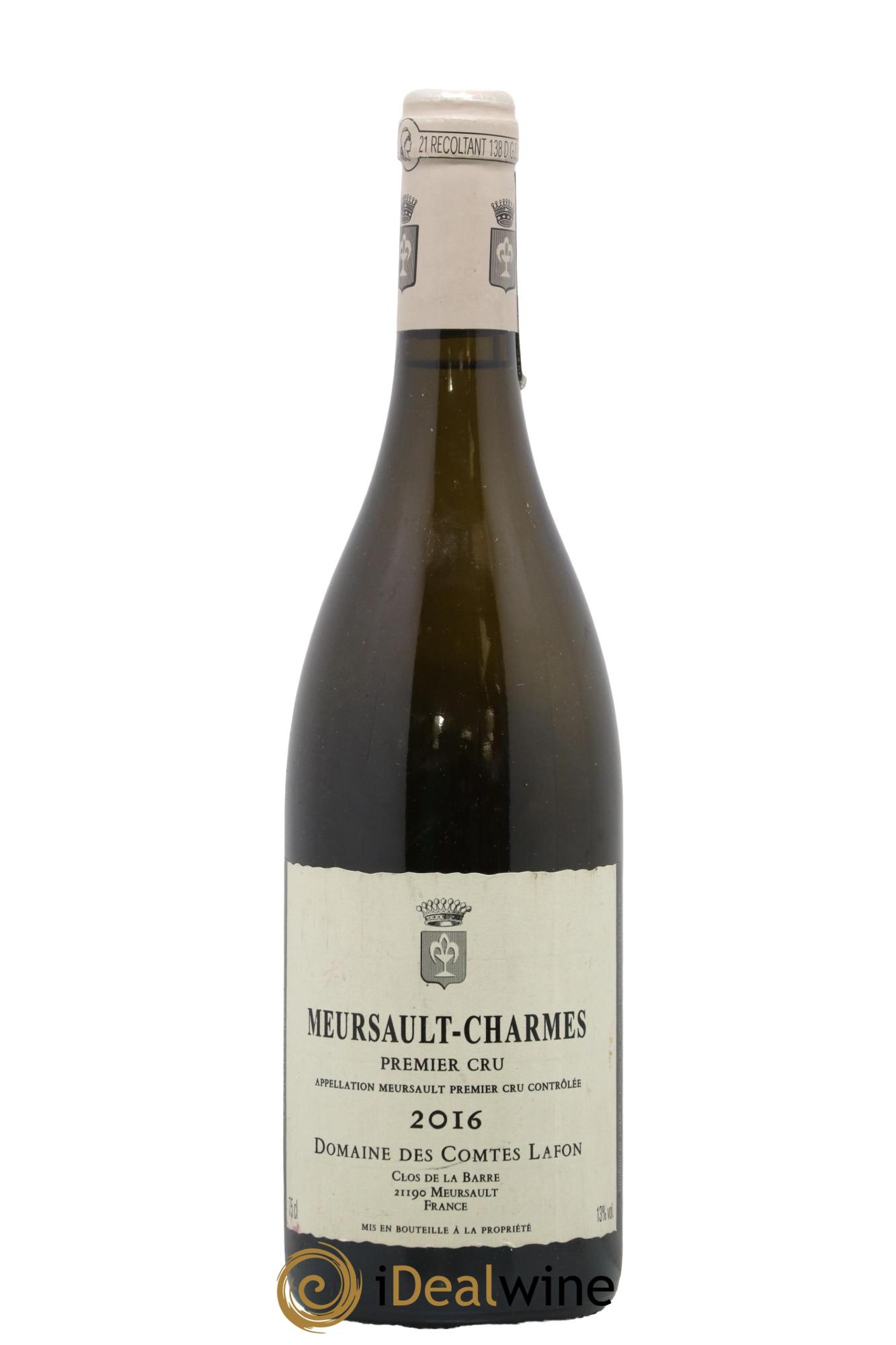 Meursault 1er Cru Charmes Comtes Lafon (Domaine des) 2016 - Lot de 1 bouteille - 0