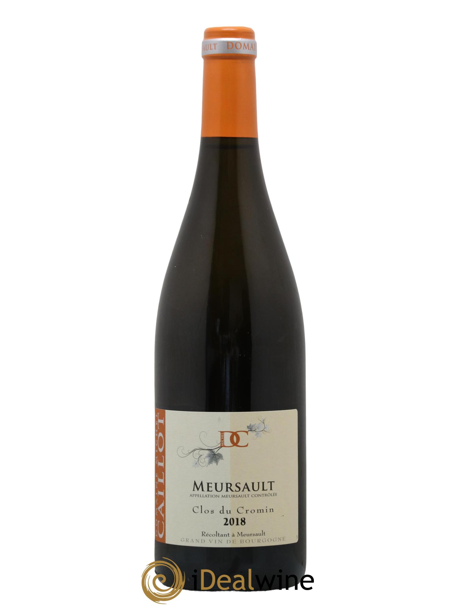 Meursault Clos du Cromin Michel Caillot (Domaine) 2018 - Lot de 1 bouteille - 0