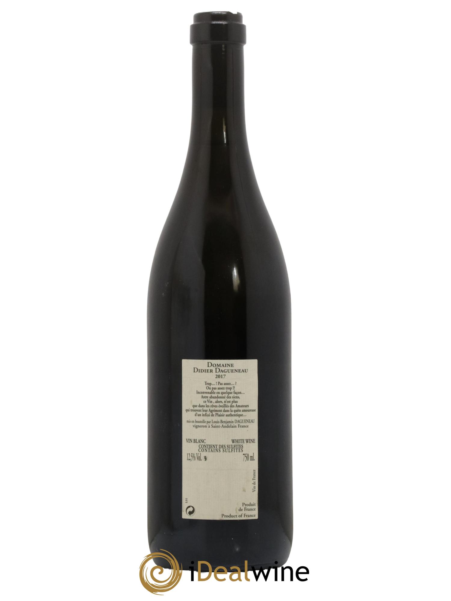 Pouilly-Fumé Blanc Fumé de Pouilly Dagueneau (Domaine Didier - Louis-Benjamin) 2017 - Posten von 1 Flasche - 1
