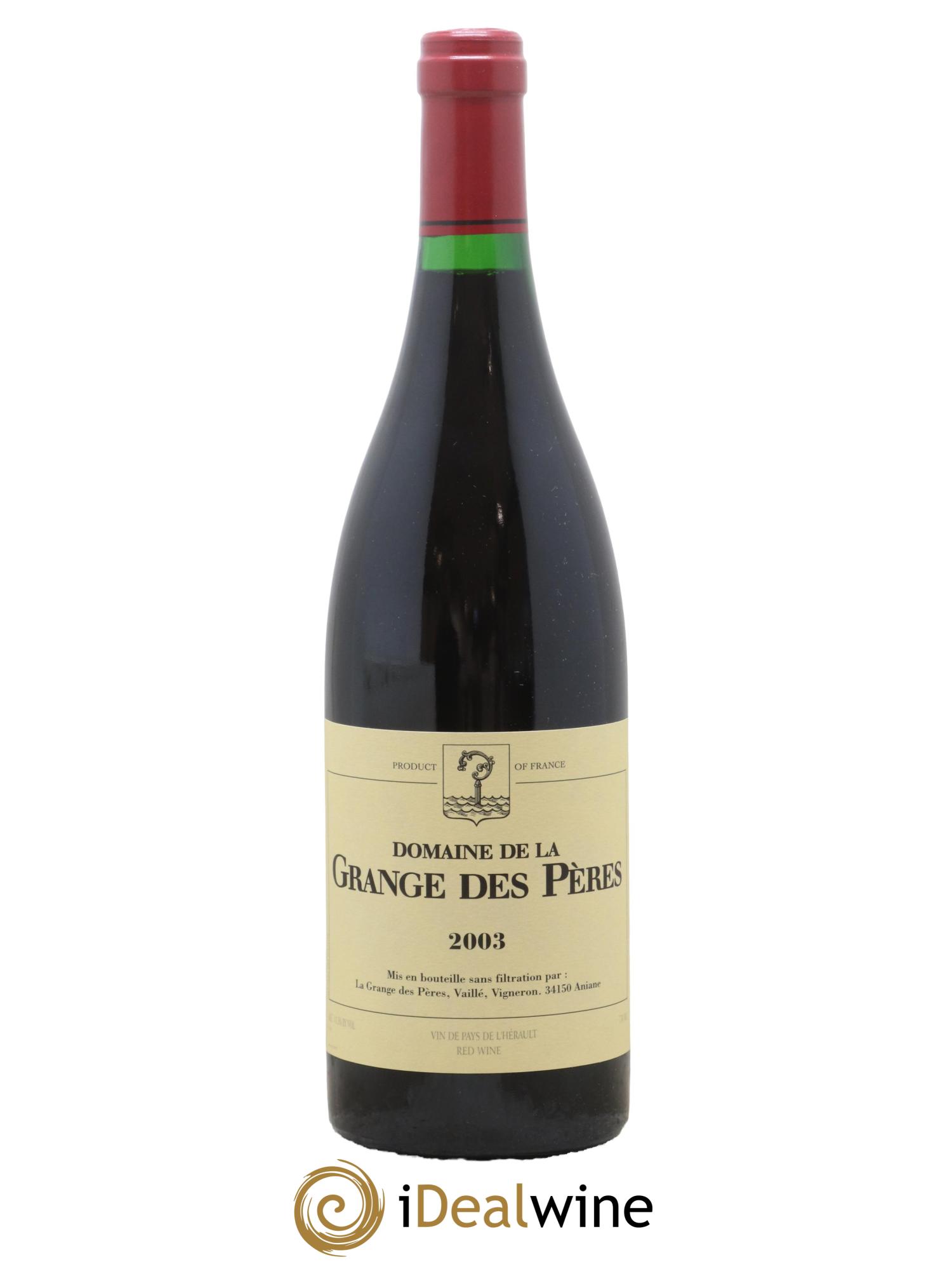 Pays d'Hérault Grange des Pères Laurent Vaillé 2003 - Lot de 1 bouteille - 0