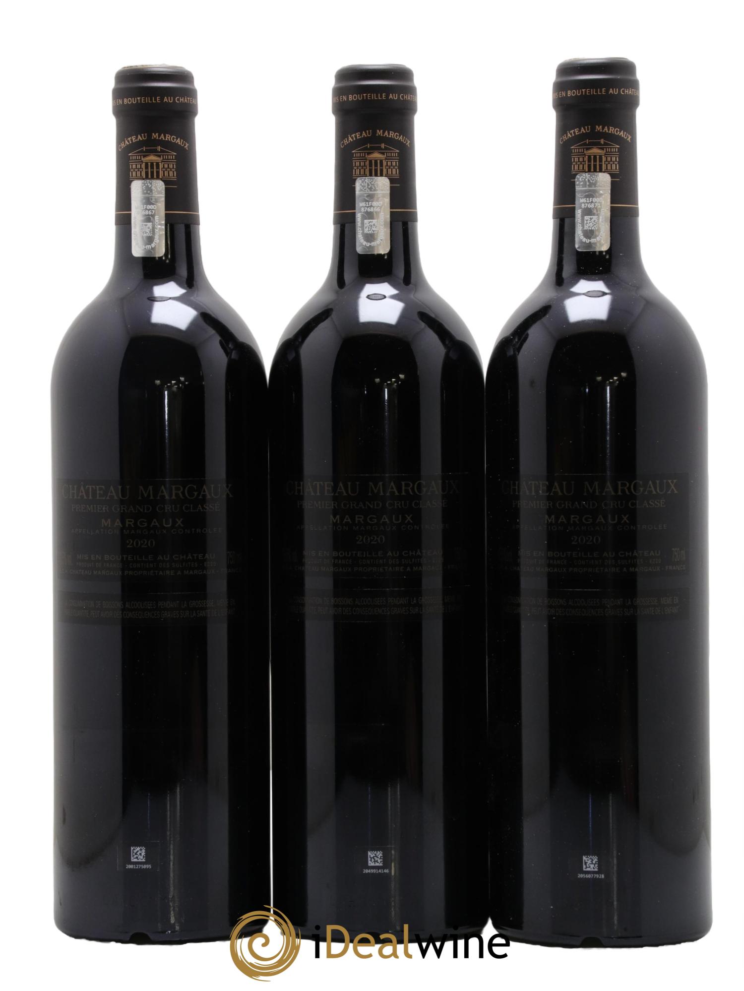 Château Margaux 1er Grand Cru Classé 2020 - Lotto di 3 bottiglie - 1