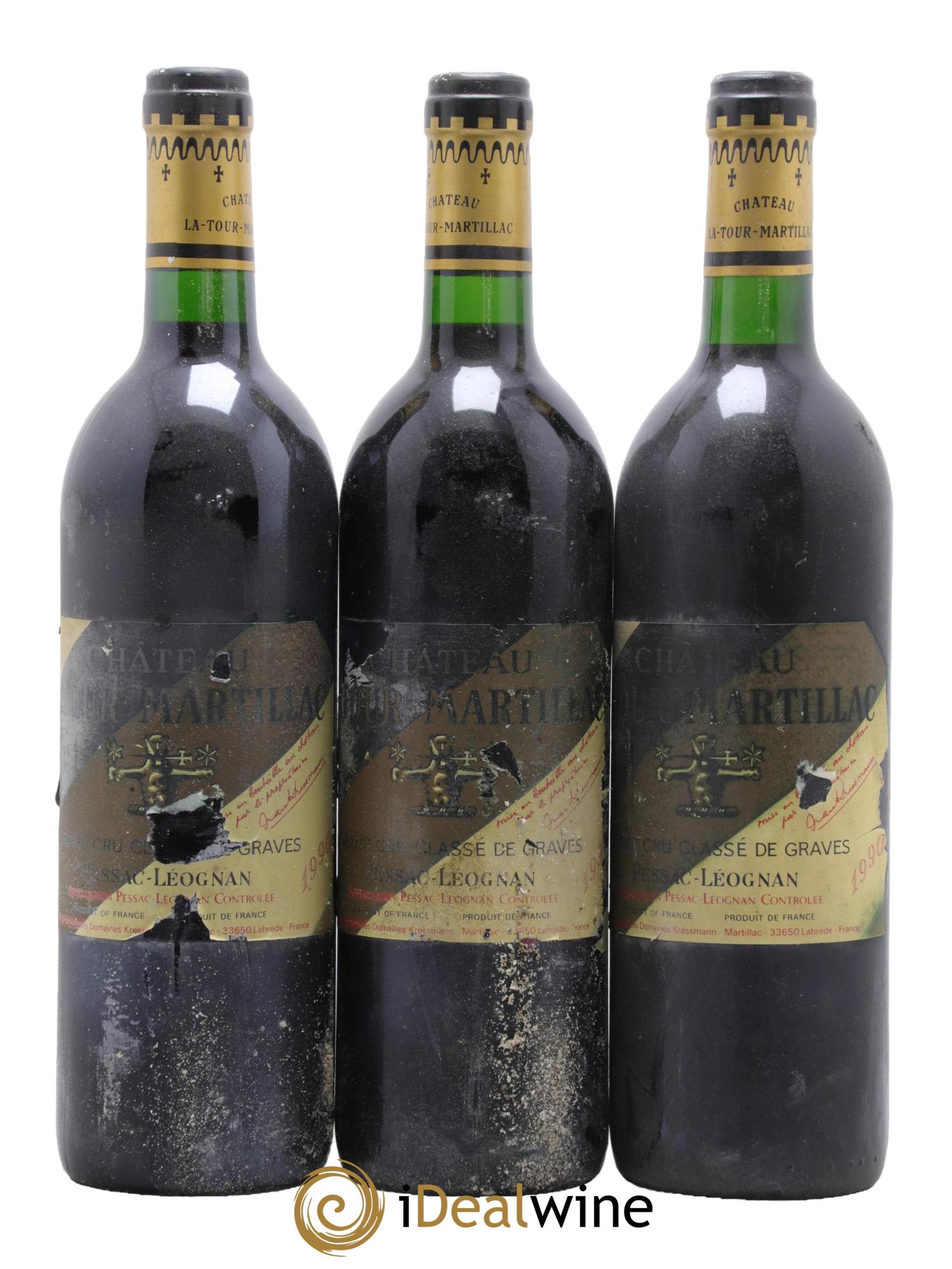 Château Latour-Martillac Cru Classé de Graves  1990 - Lot of 6 bottles - 1