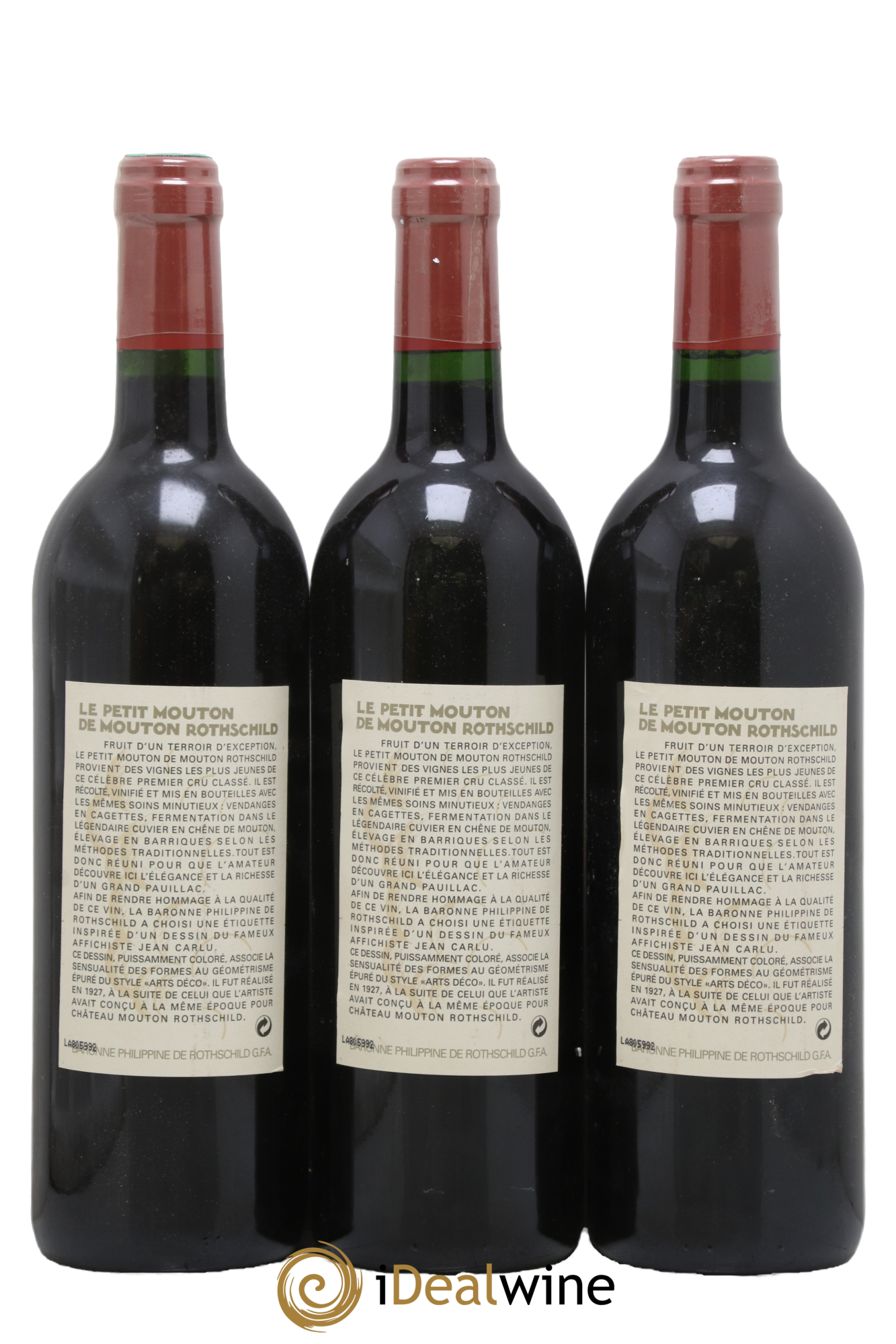 Petit Mouton Second Vin 1998 - Lot de 3 bouteilles - 1