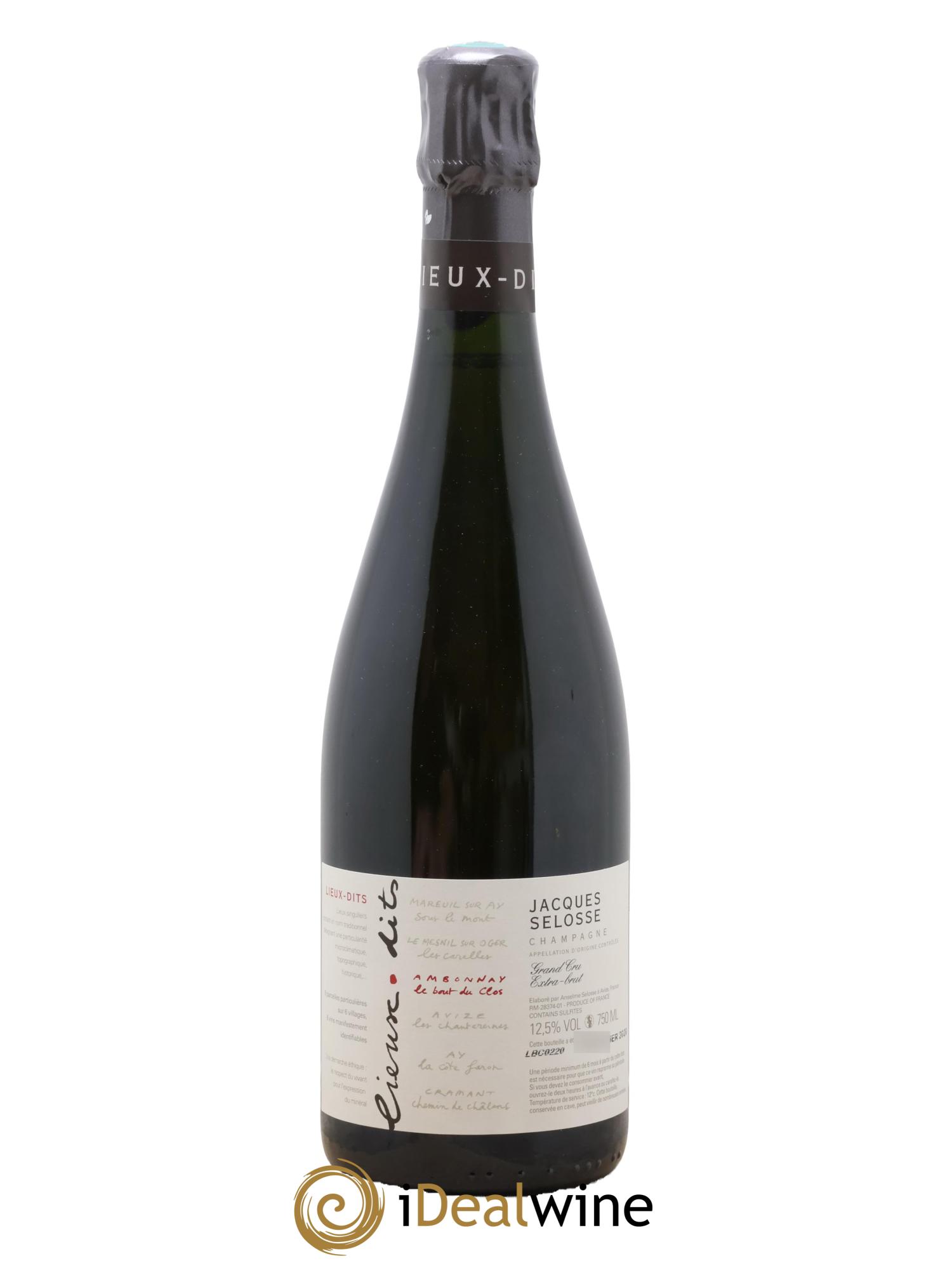 Ambonnay Le Bout du Clos Grand Cru Extra-Brut Jacques Selosse - Lot of 1 bottle - 0
