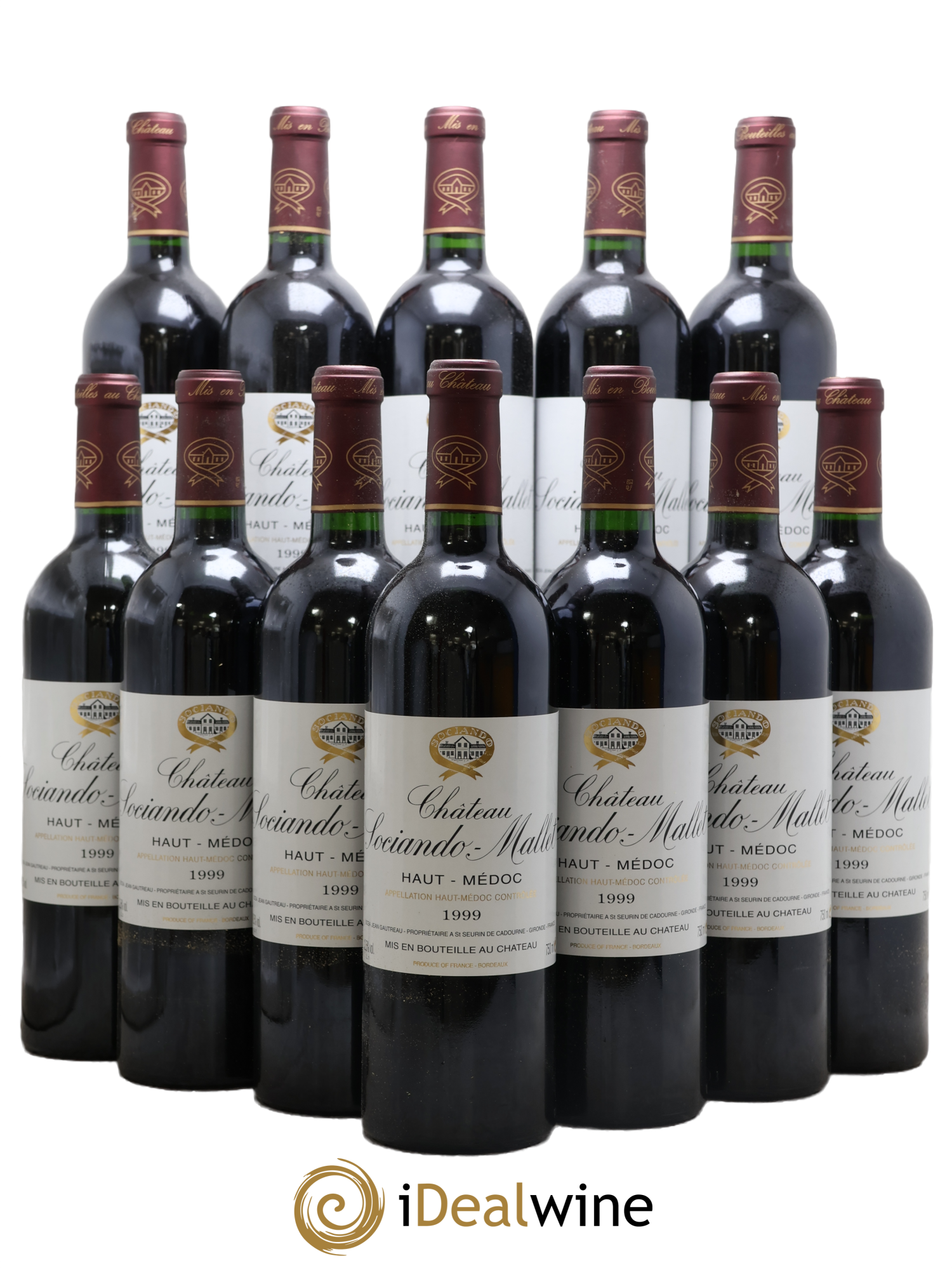 Château Sociando Mallet 1999 - Lot of 12 bottles - 0