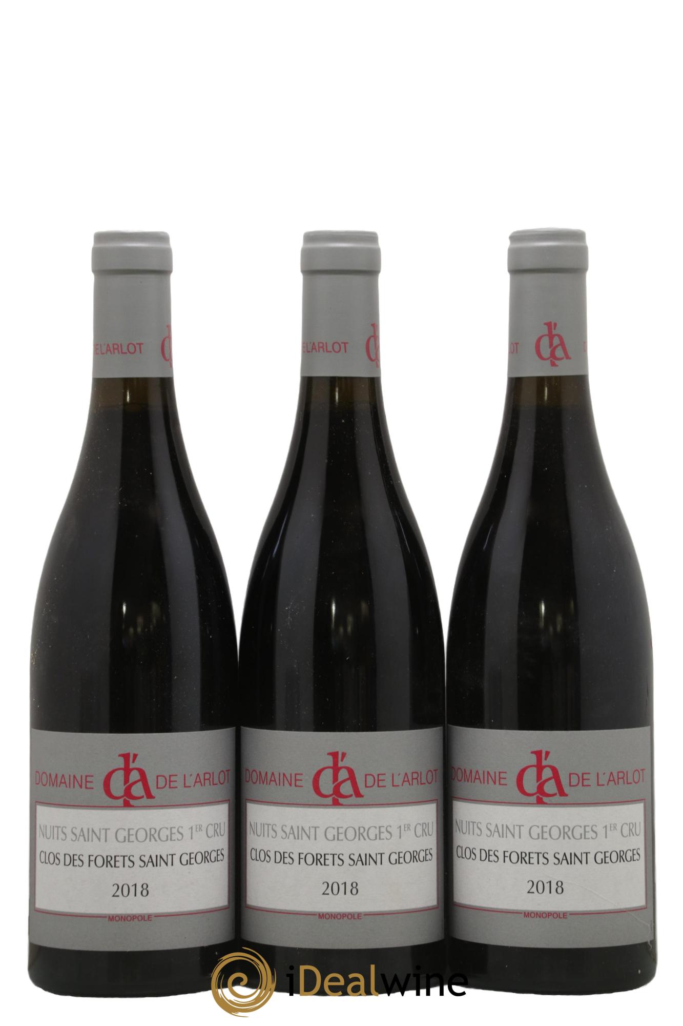 Nuits-Saint-Georges 1er Cru Clos des Forêts Saint-Georges Domaine de l'Arlot 2018 - Lot of 3 bottles - 0