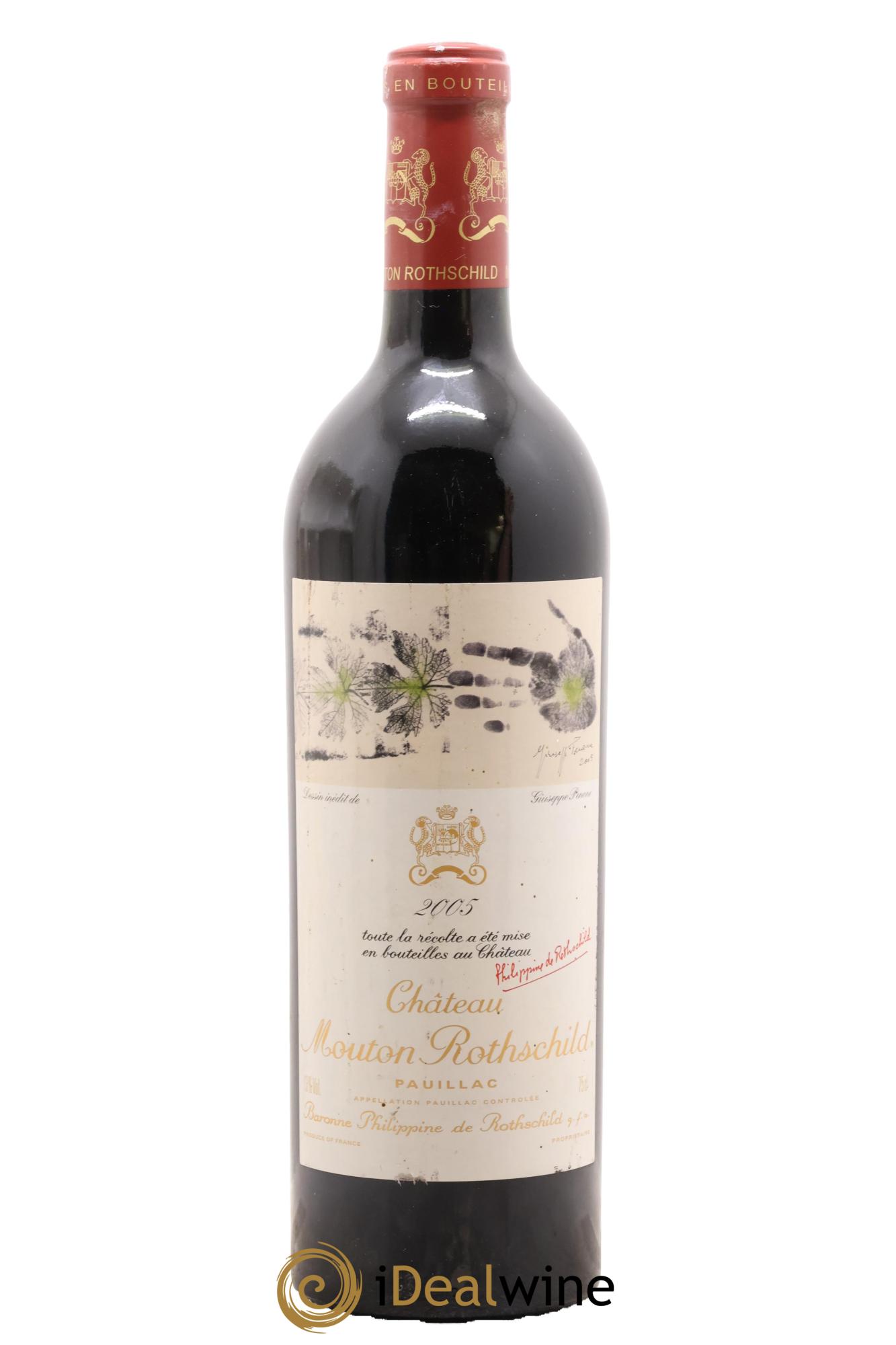 Château Mouton Rothschild 1er Grand Cru Classé 2005 - Lot de 1 bouteille - 0