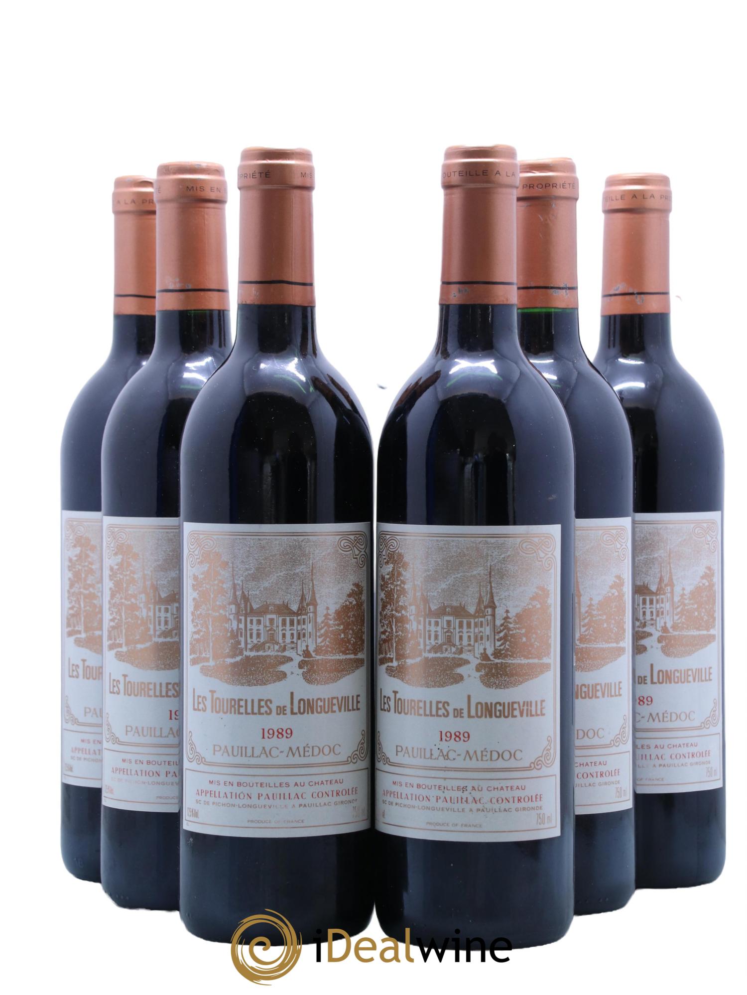 Les Tourelles de Longueville Second Vin 1989 - Lot de 6 bouteilles - 0