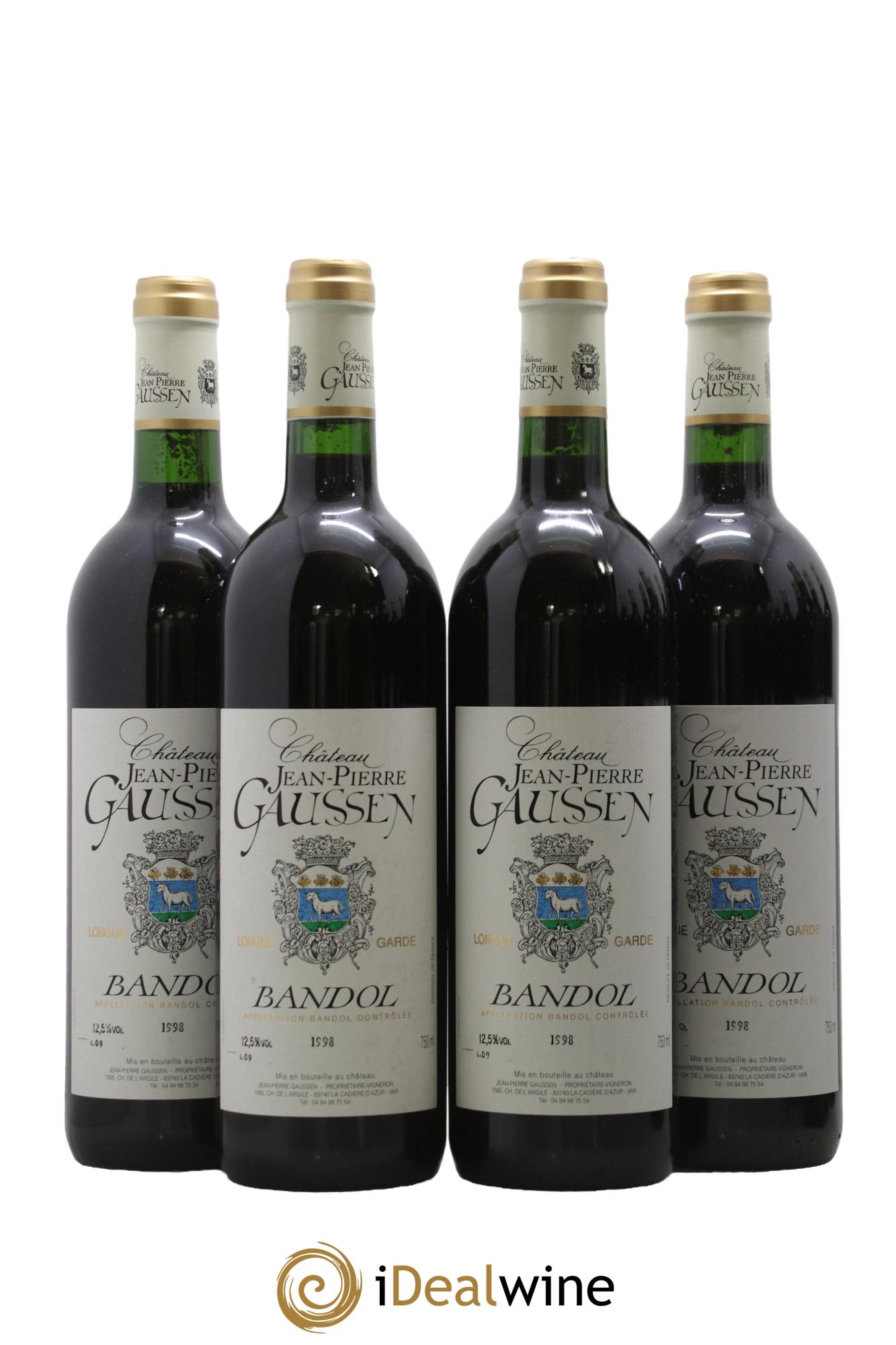 Bandol Château Jean-Pierre Gaussen 1998 - Lot of 4 bottles - 0