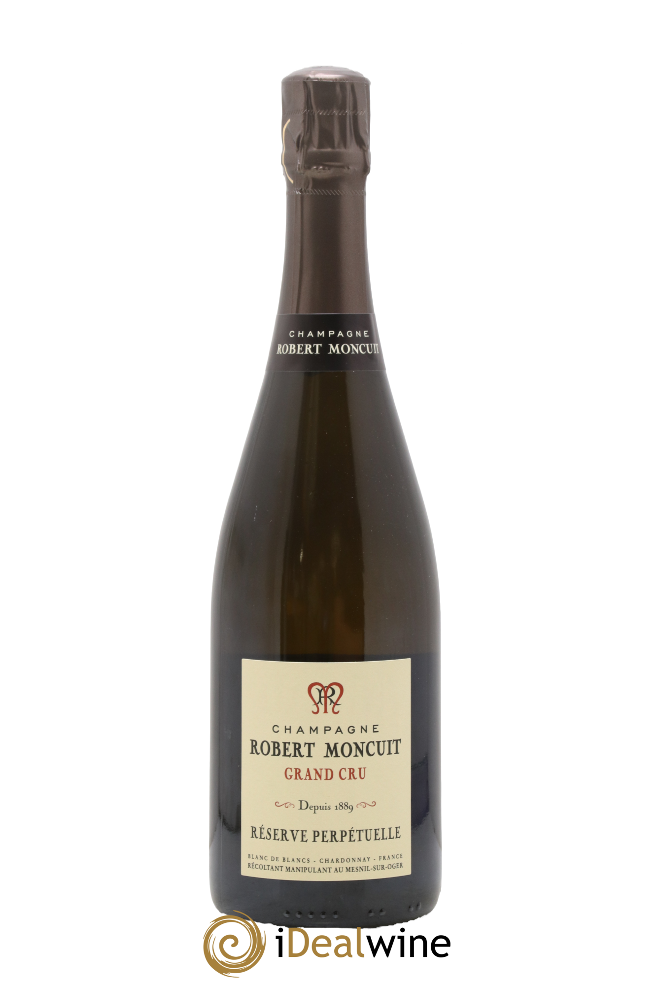 Champagne Grand Cru Extra Brut Réserve Perpétuelle Robert Moncuit - Lot de 1 bouteille - 0